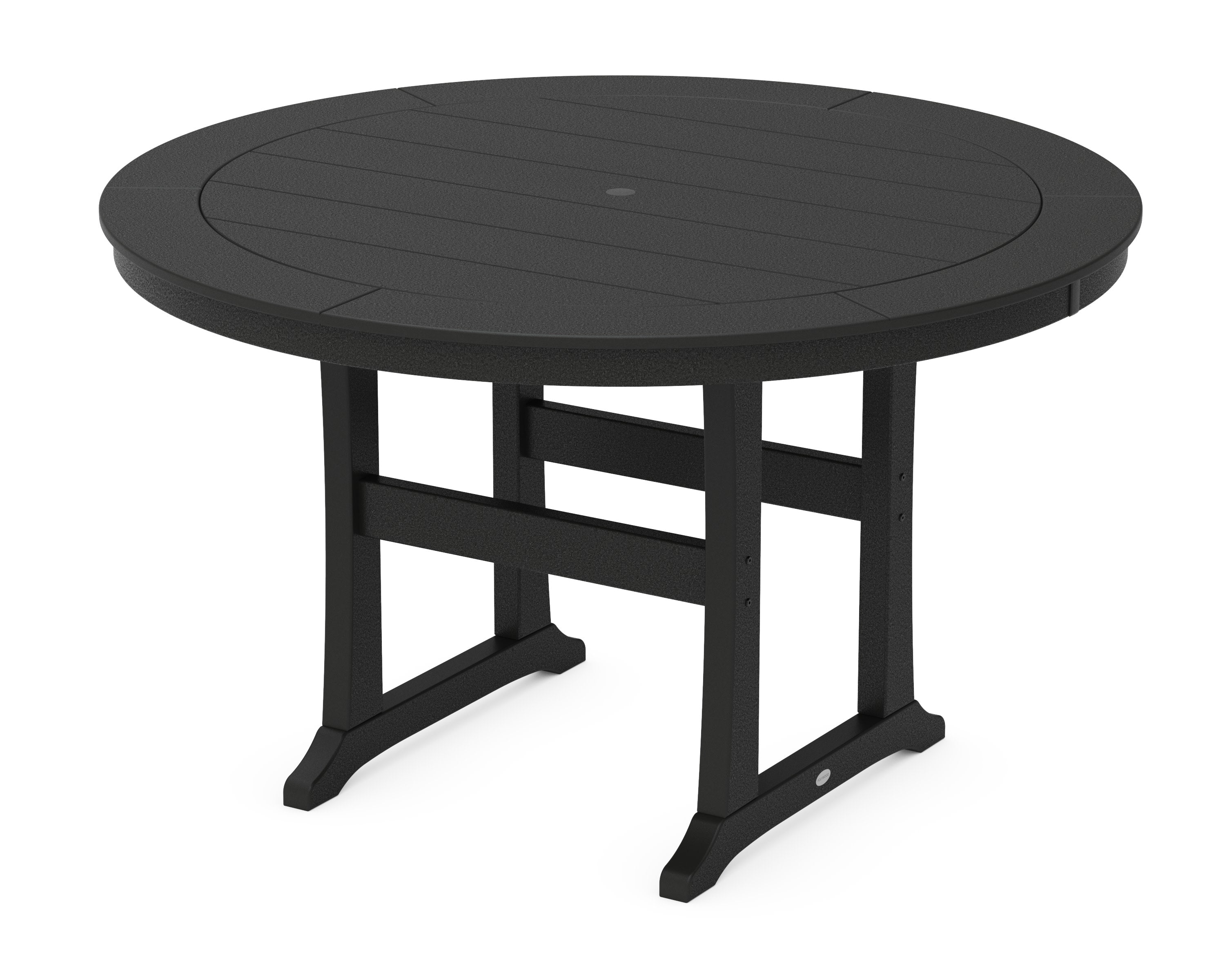 Nautical Trestle 60" Round Counter Table in Black