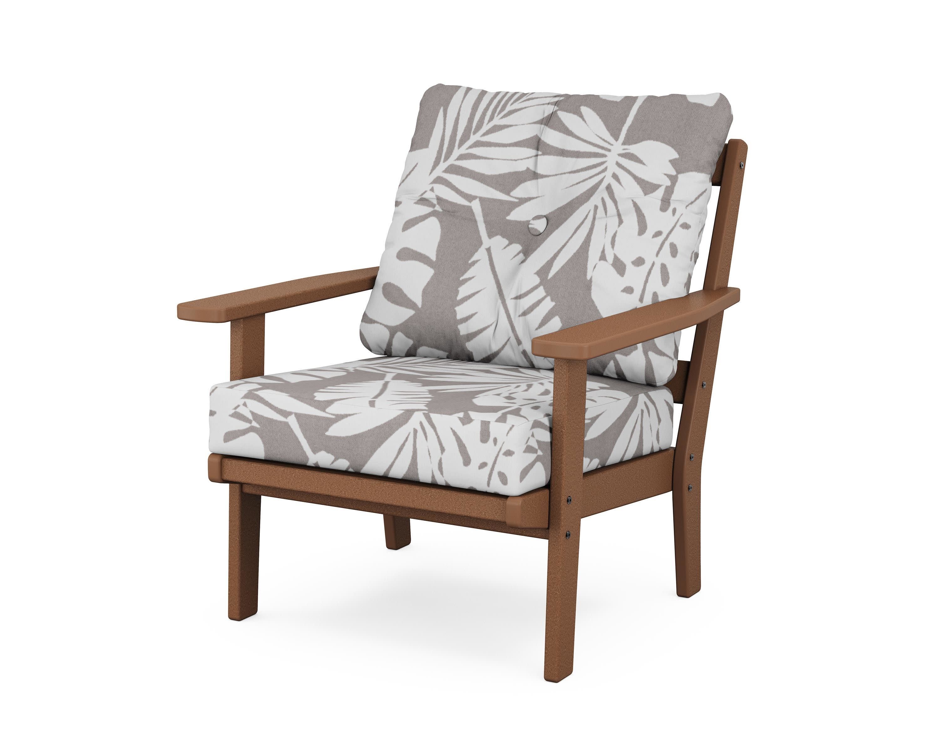 Prairie Deep Seating Chair in Teak / Leaf Grey Mist