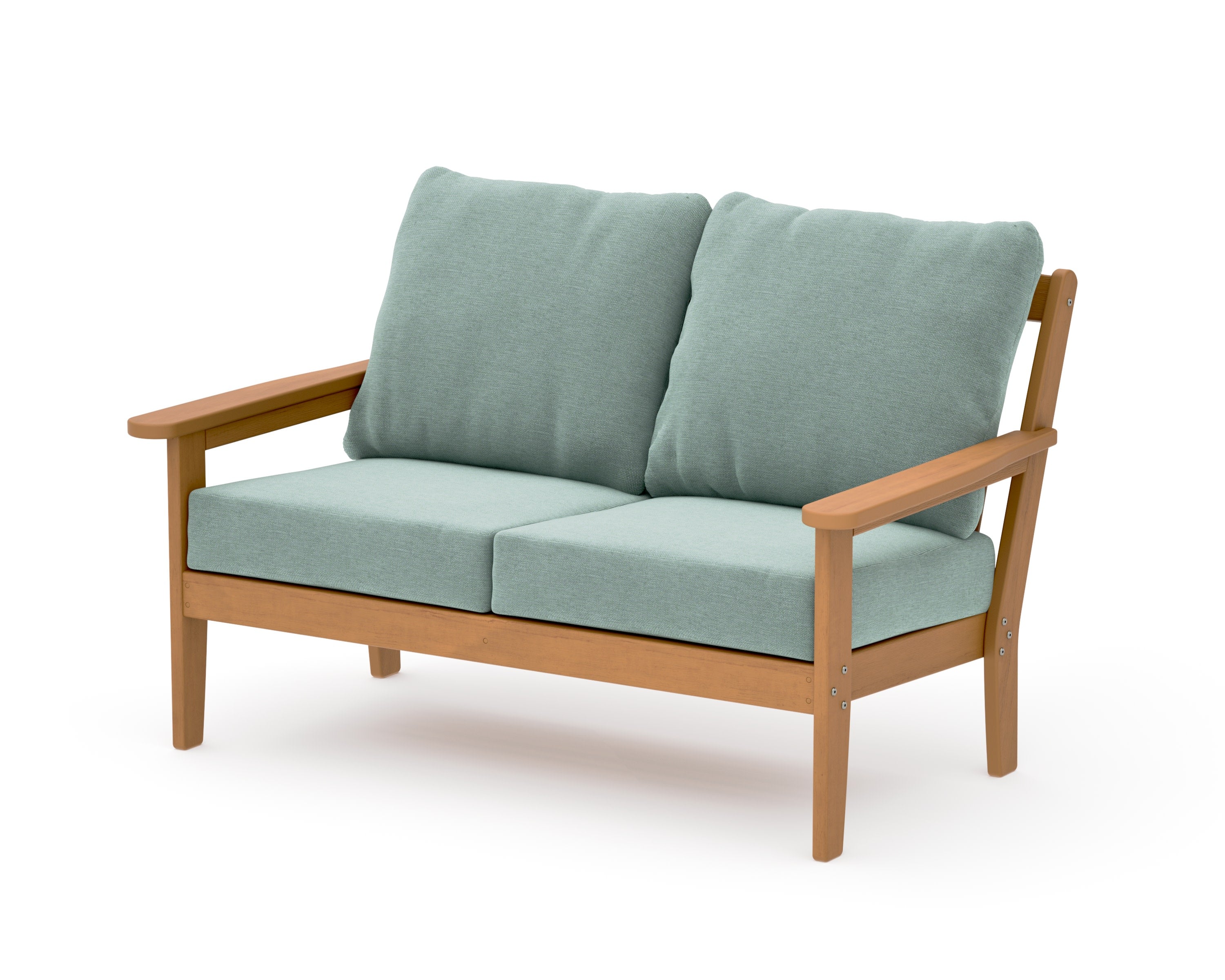 Cottage Deep Seating Loveseat in Natural / Glacier Spa