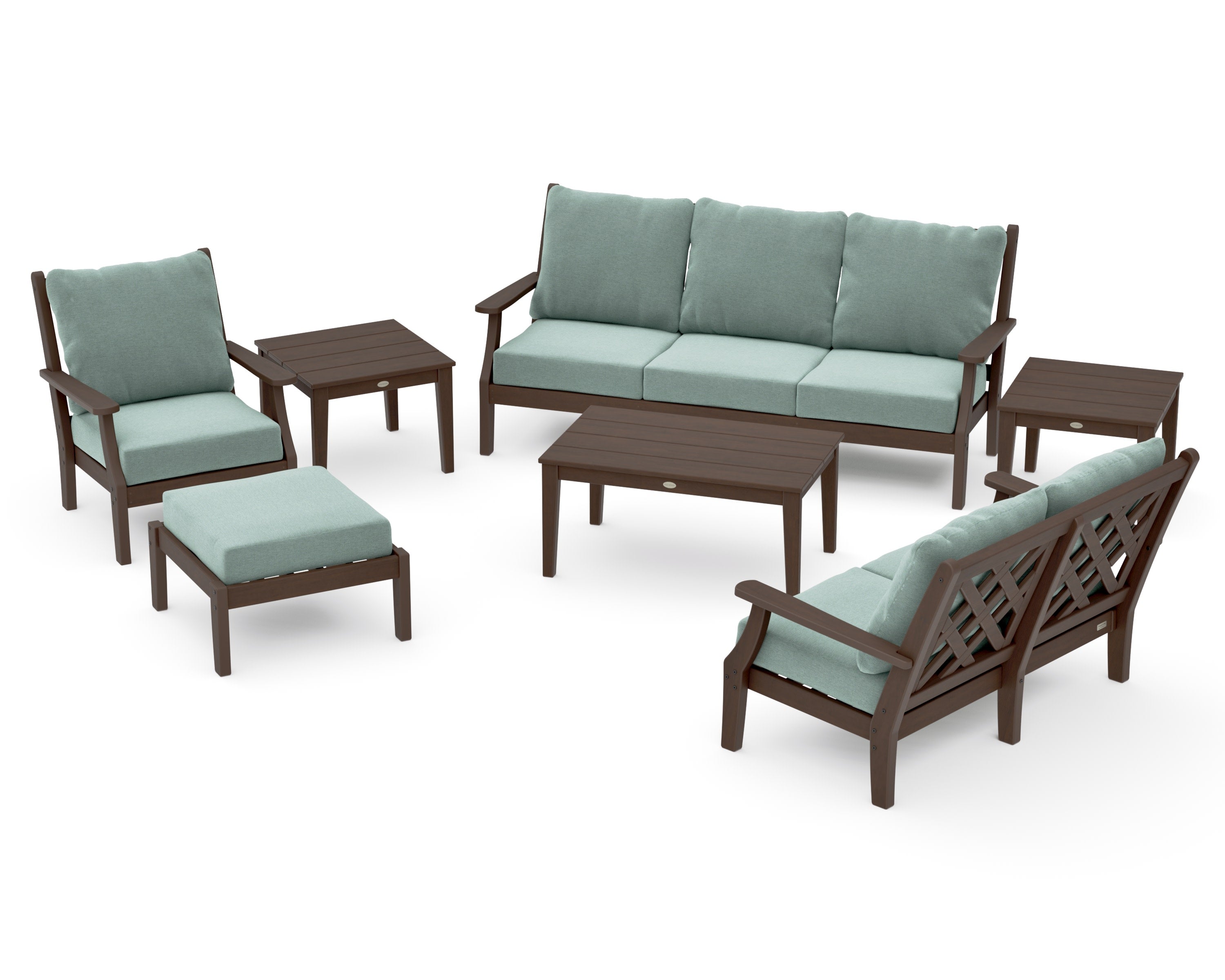 Wovendale 7-Piece Deep Seating Set in Kona / Glacier Spa
