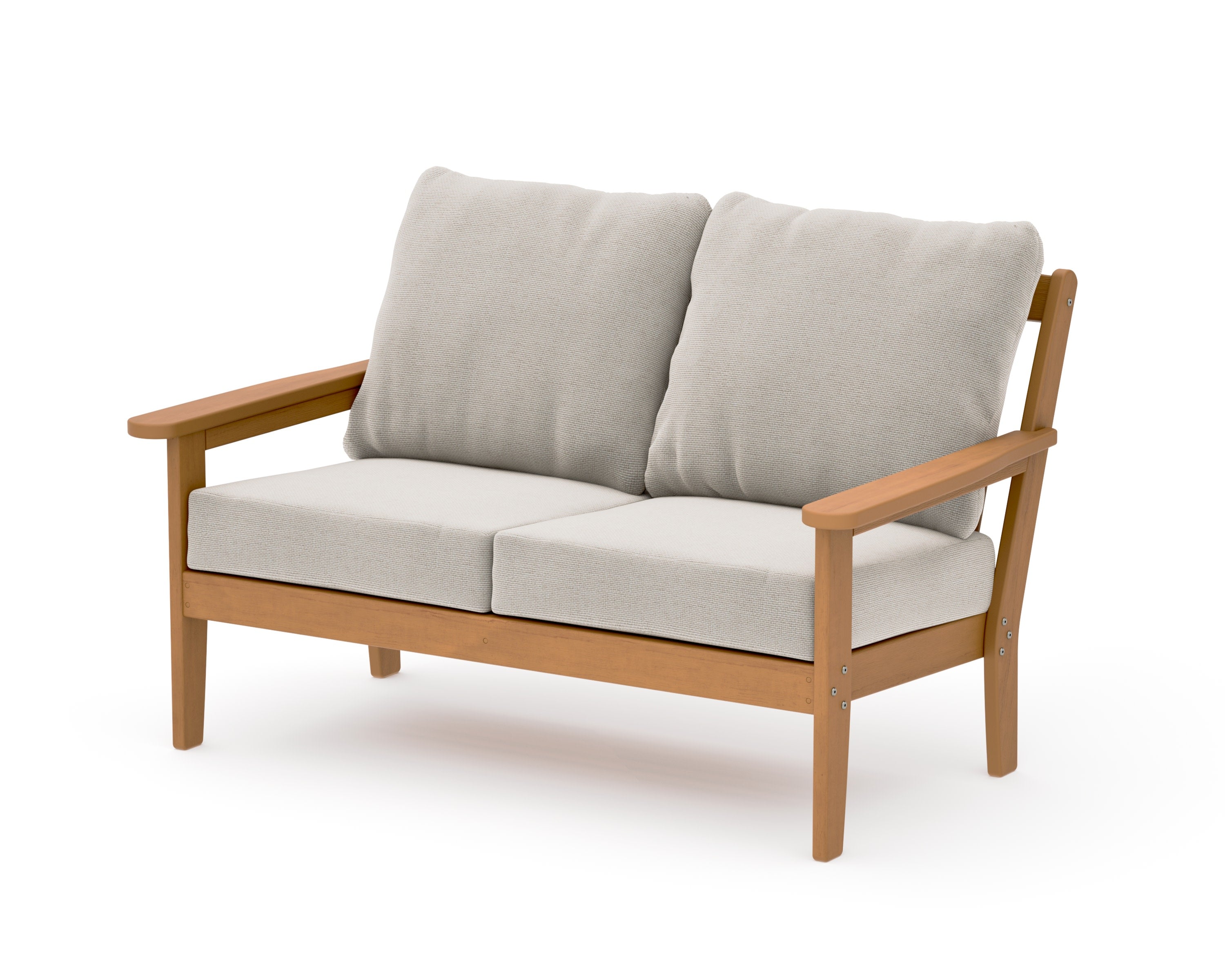 Cottage Deep Seating Loveseat in Natural / Dune Burlap