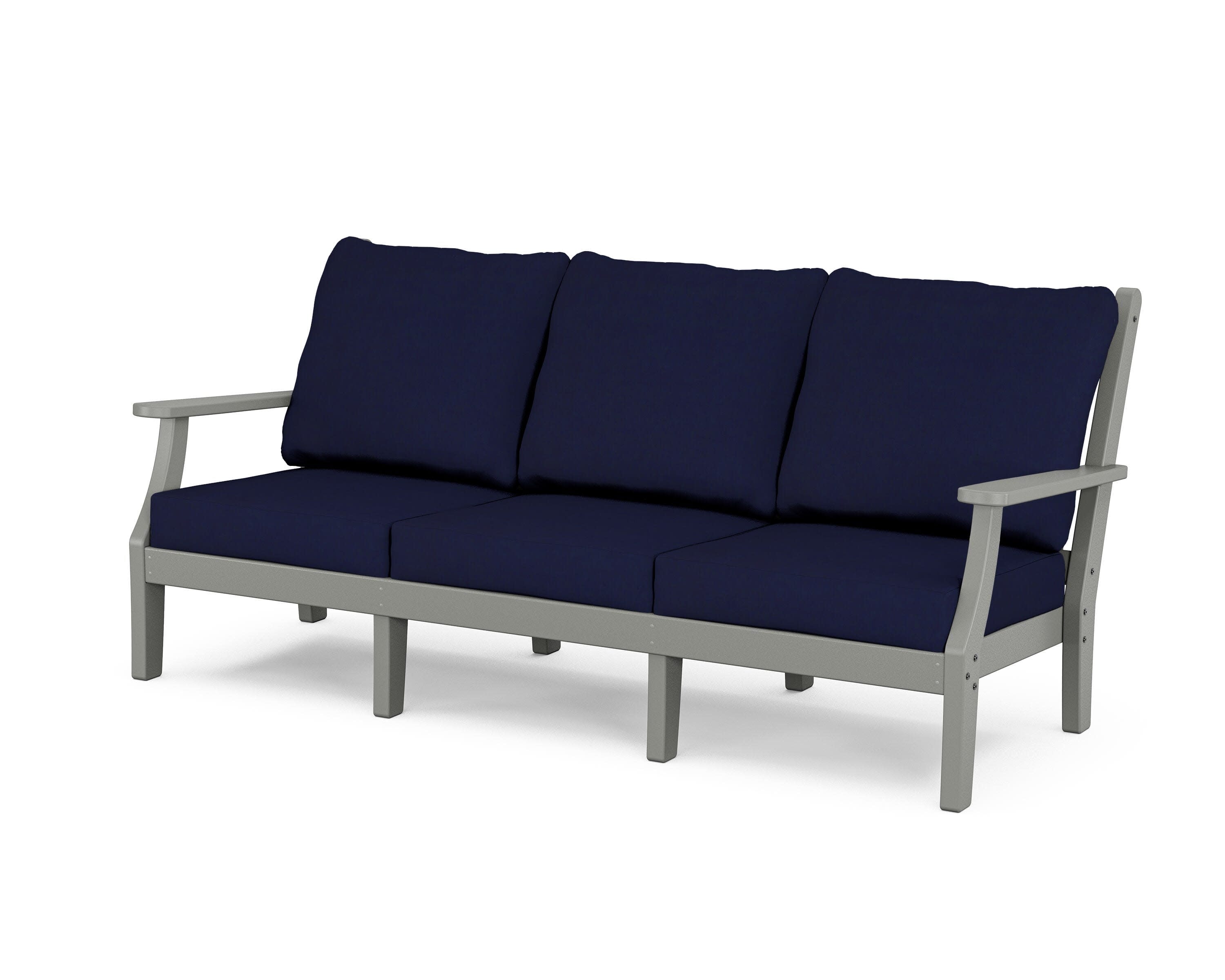 Wovendale Deep Seating Sofa in Slate Grey / Navy