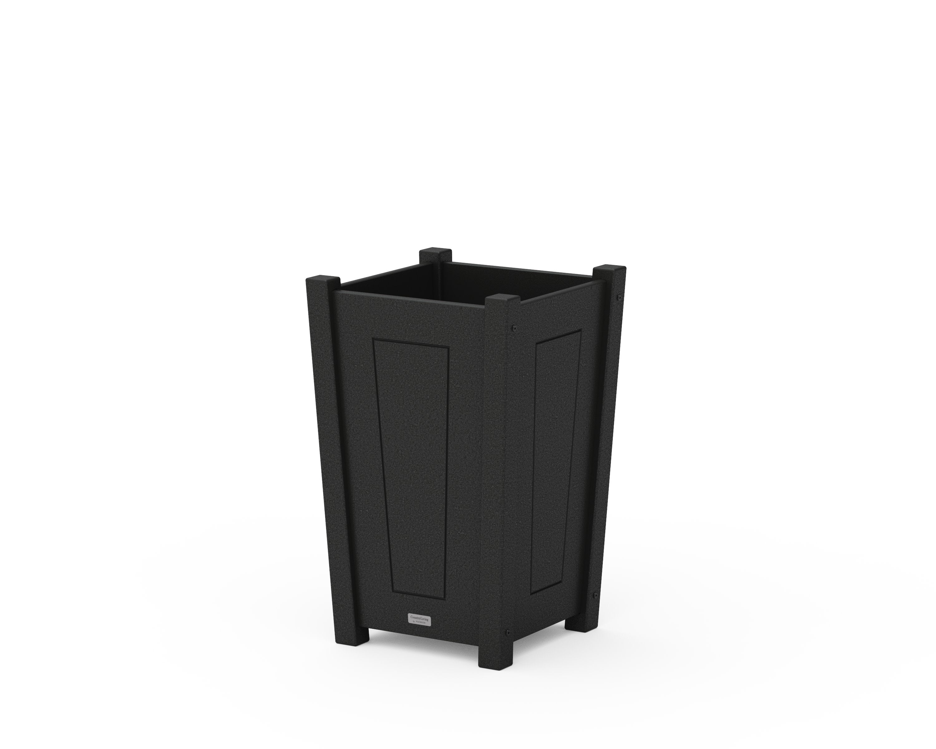 Country Living Tapered Square Short Planter Box in Black