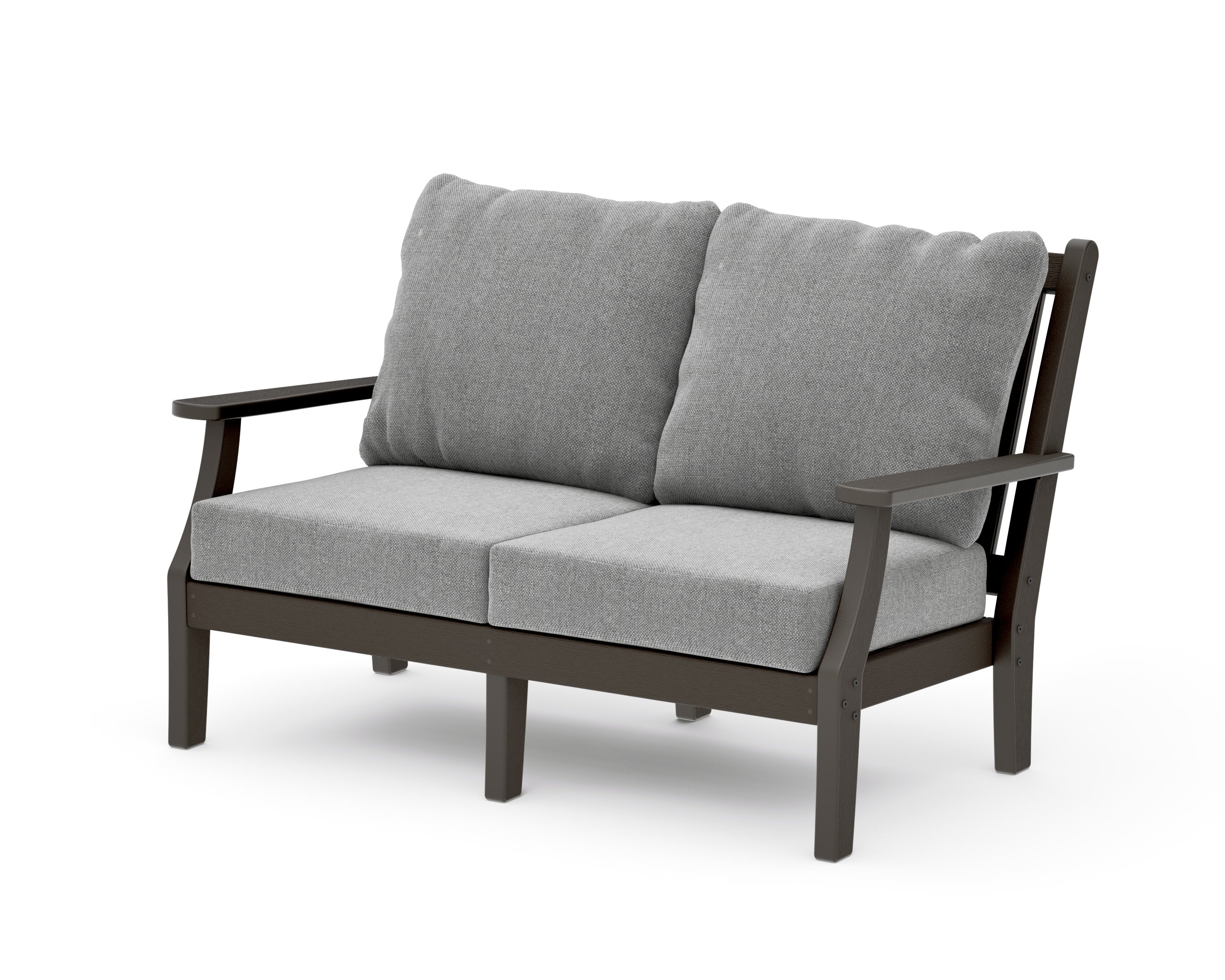 Wovendale Deep Seating Loveseat in Vintage Coffee / Grey Mist