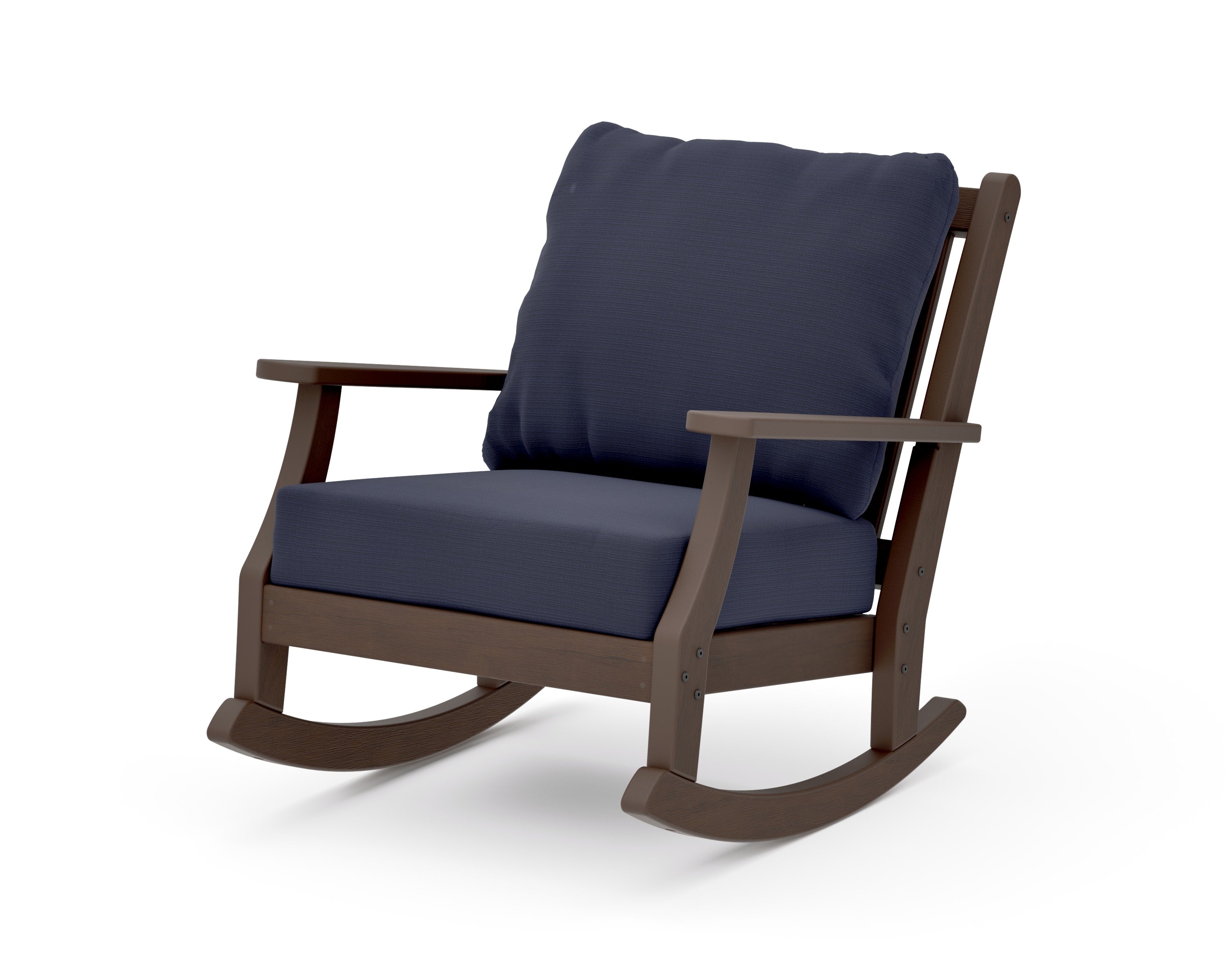 Wovendale Deep Seating Rocking Chair in Kona / Navy Linen
