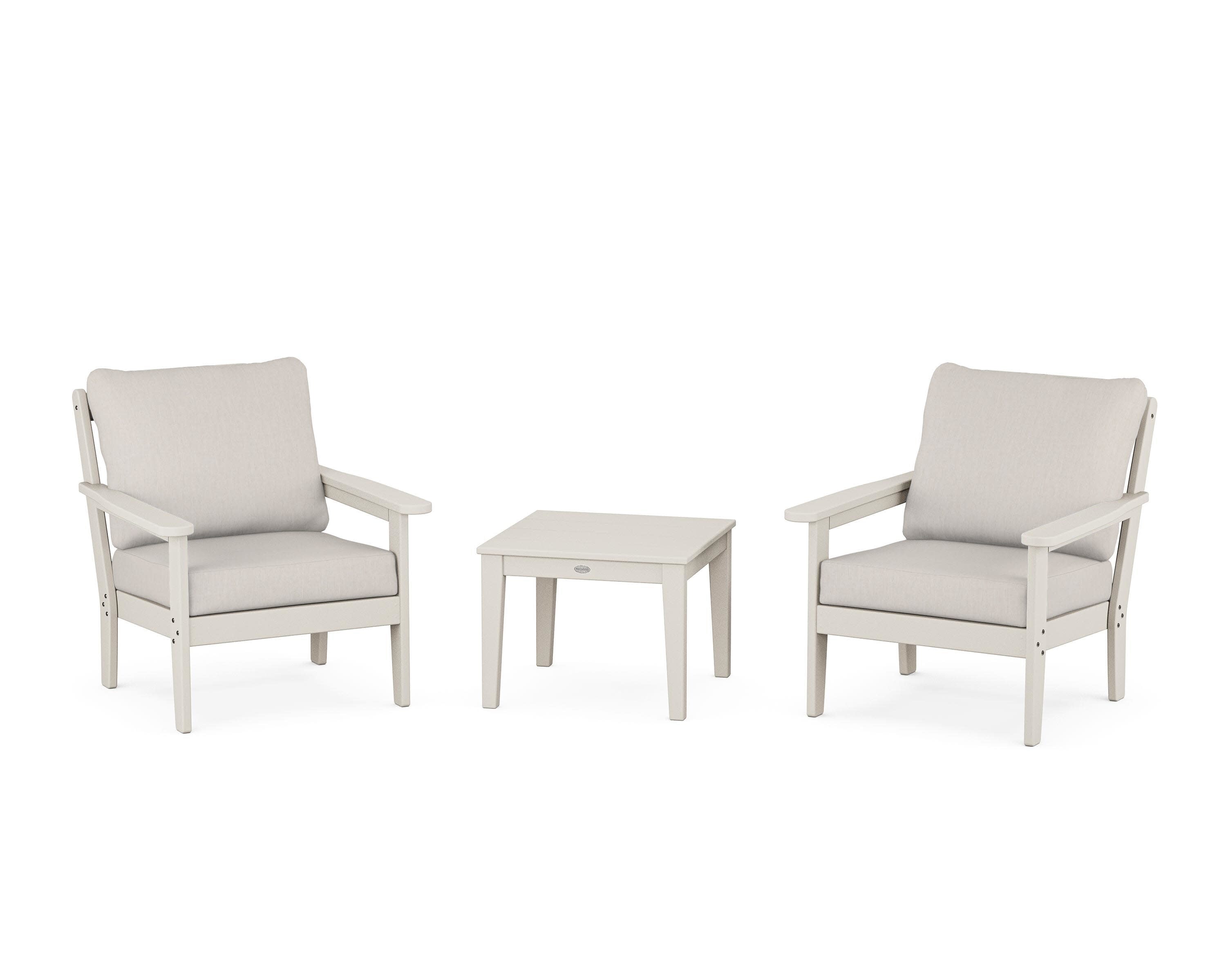Cottage 3-Piece Deep Seating Set in Sand / Cast Ash