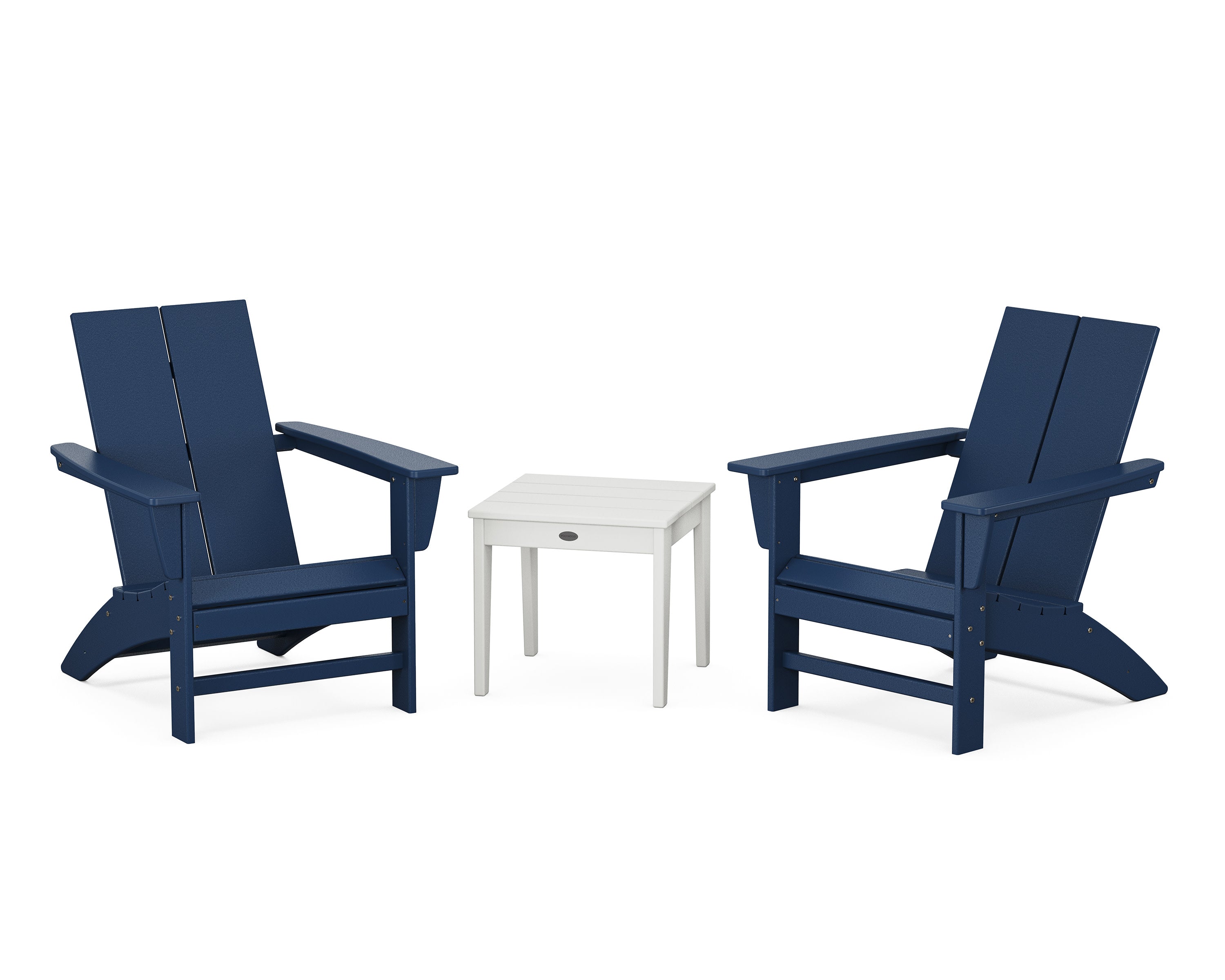 Cottage Modern Adirondack Chair 3-Piece Set in Navy