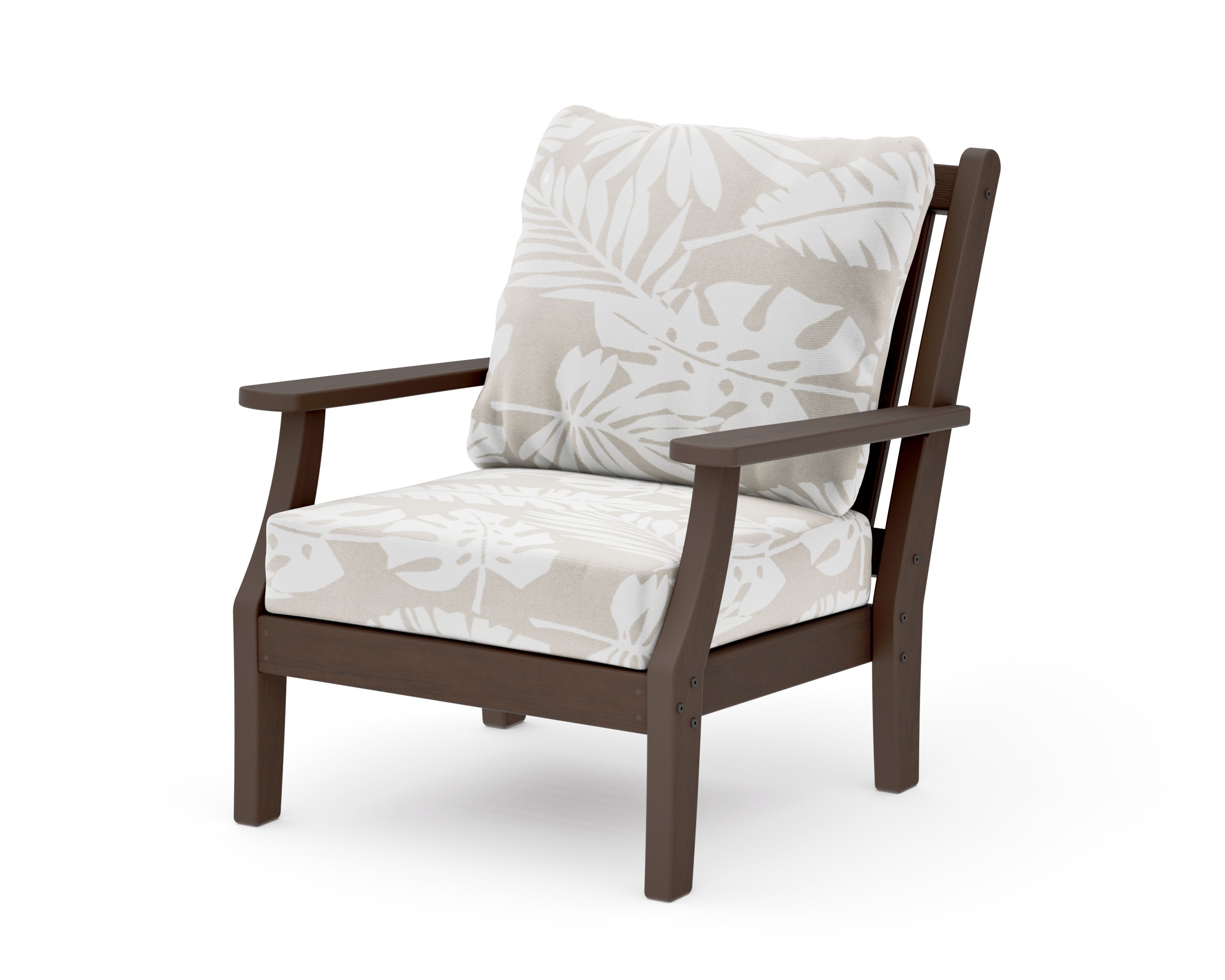 Wovendale Deep Seating Chair in Kona / Leaf Dune Burlap