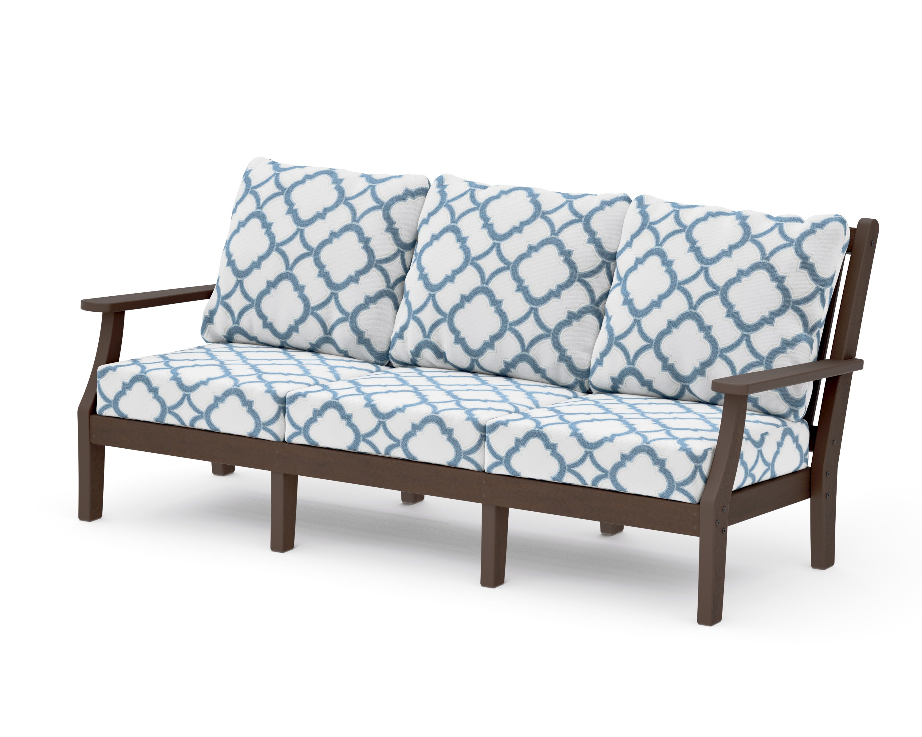 Wovendale Deep Seating Sofa in Kona / Trellis Sky Blue
