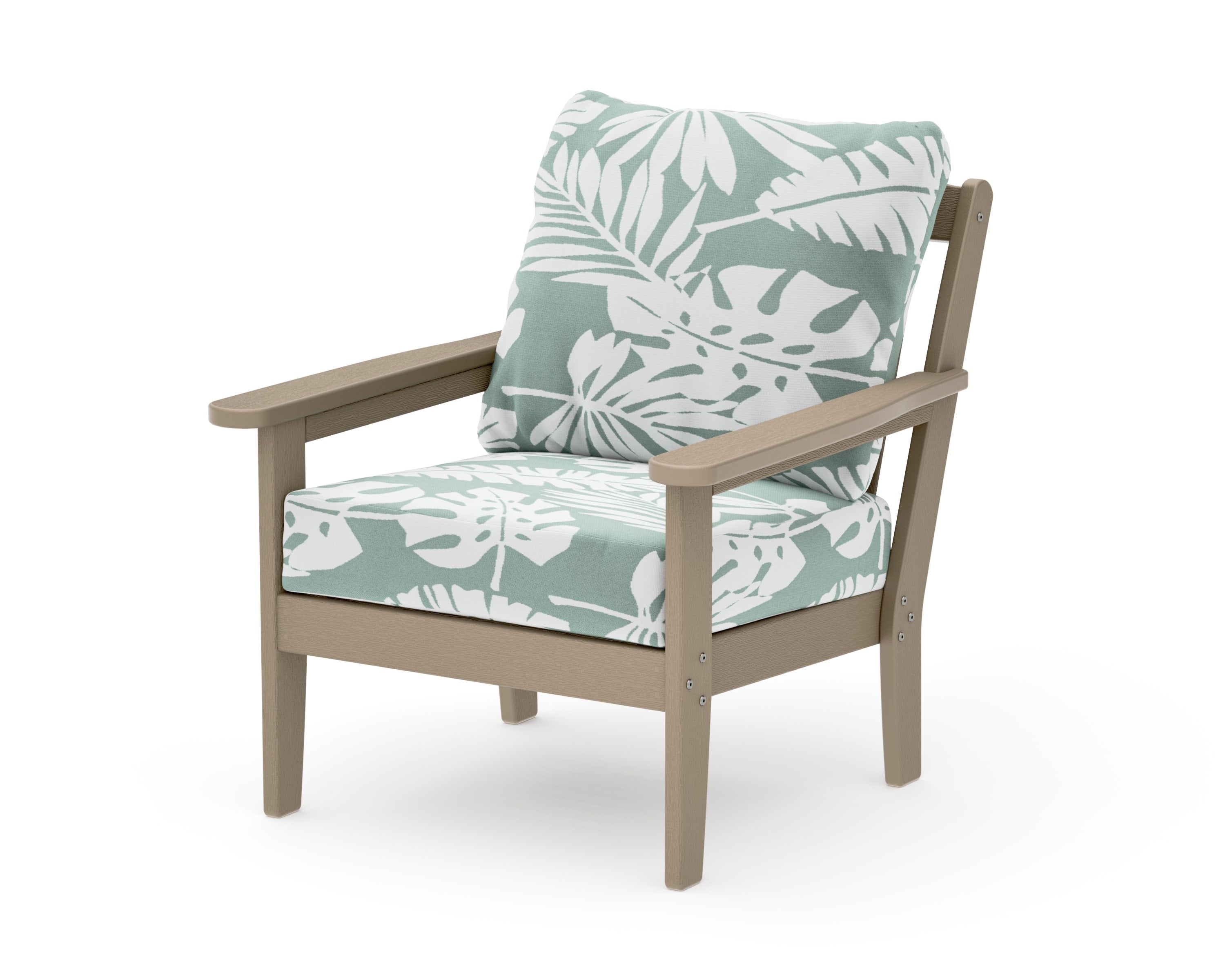 Cottage Deep Seating Chair in Vintage Sahara / Leaf Glacier Spa