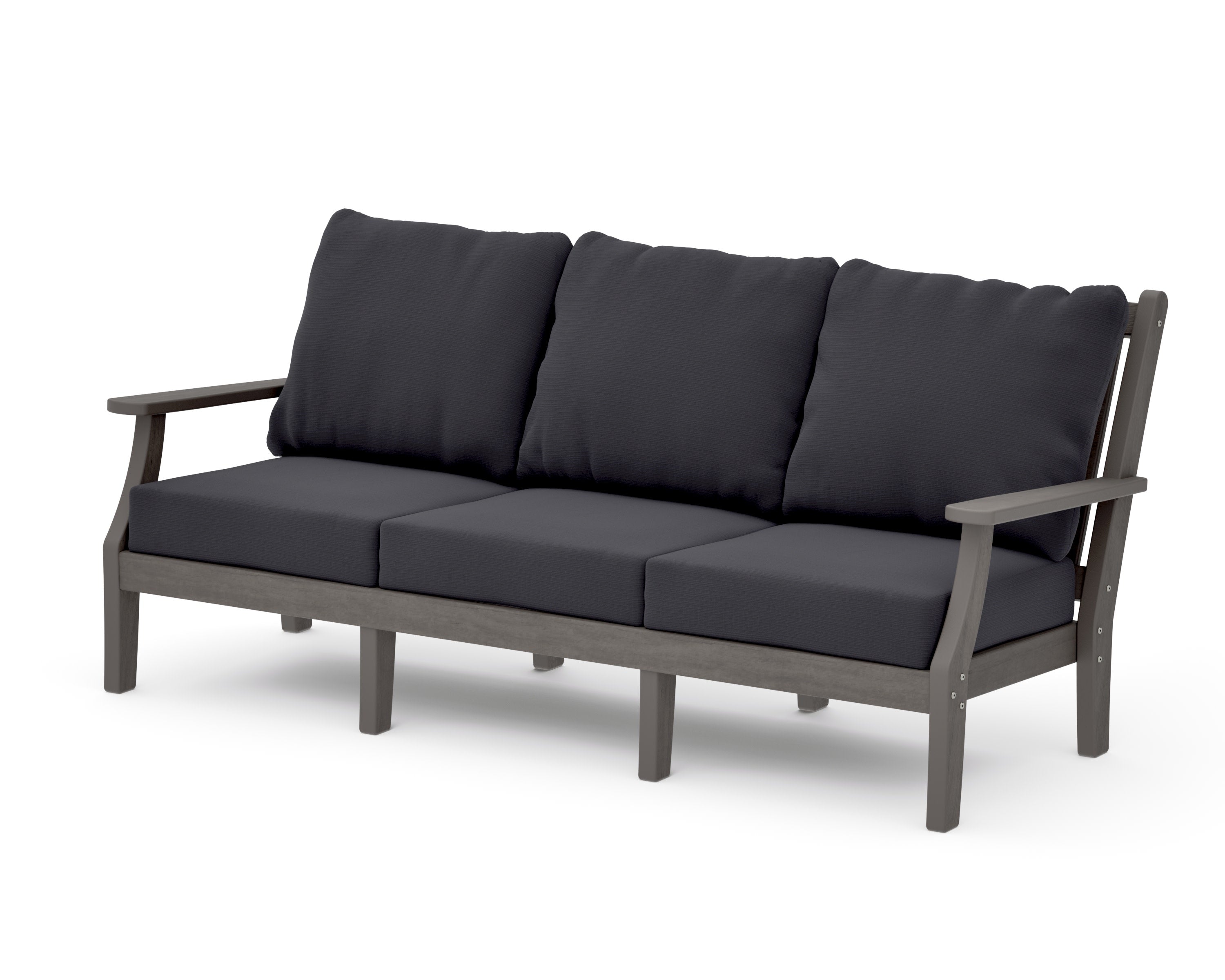 Wovendale Deep Seating Sofa in Driftwood / Midnight Linen