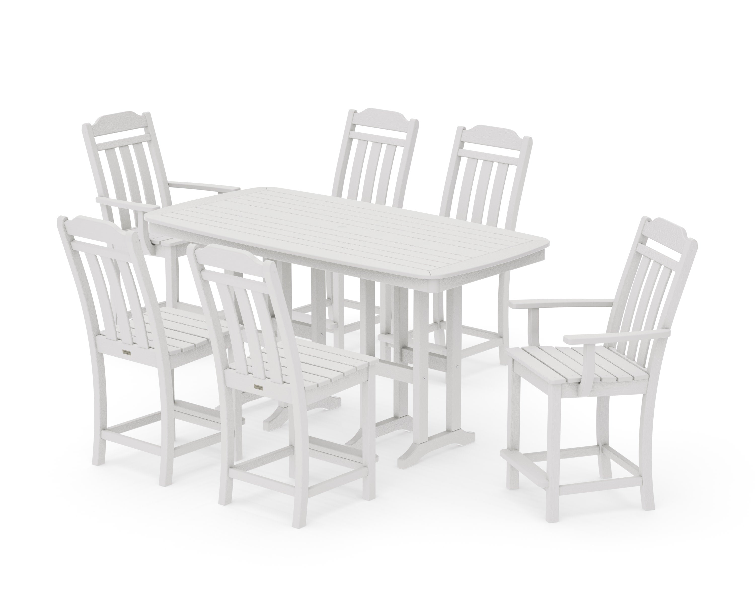 Cottage 7-Piece Counter Set in Vintage White