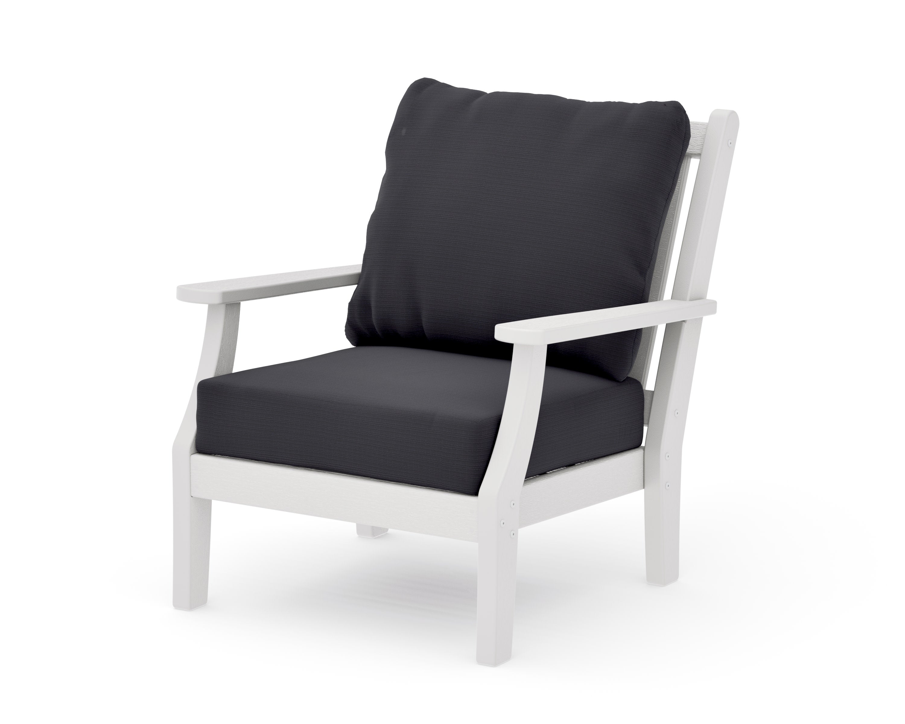 Wovendale Deep Seating Chair in Vintage White / Midnight Linen