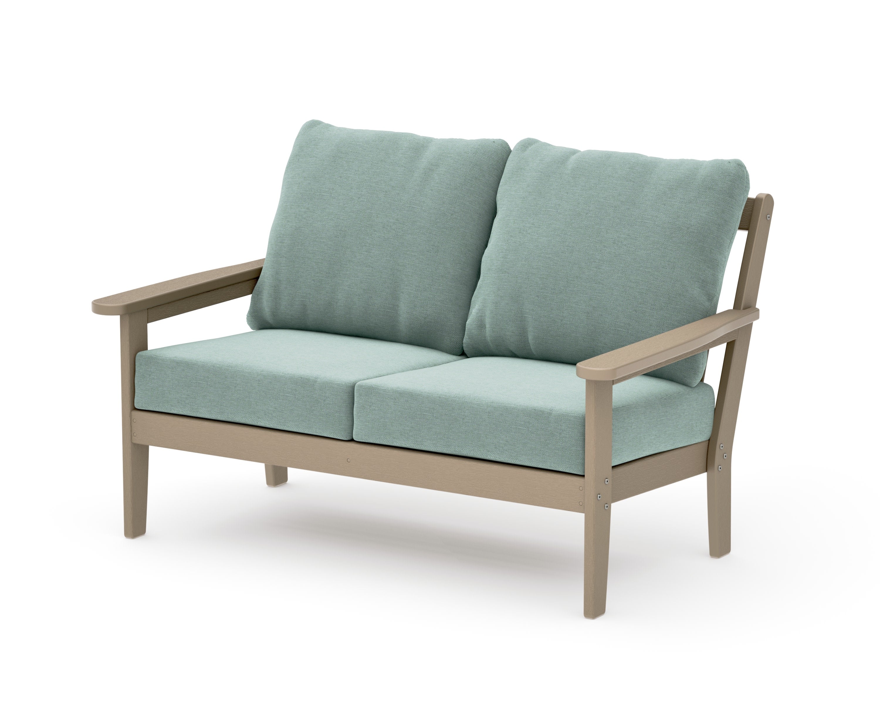 Cottage Deep Seating Loveseat in Vintage Sahara / Glacier Spa