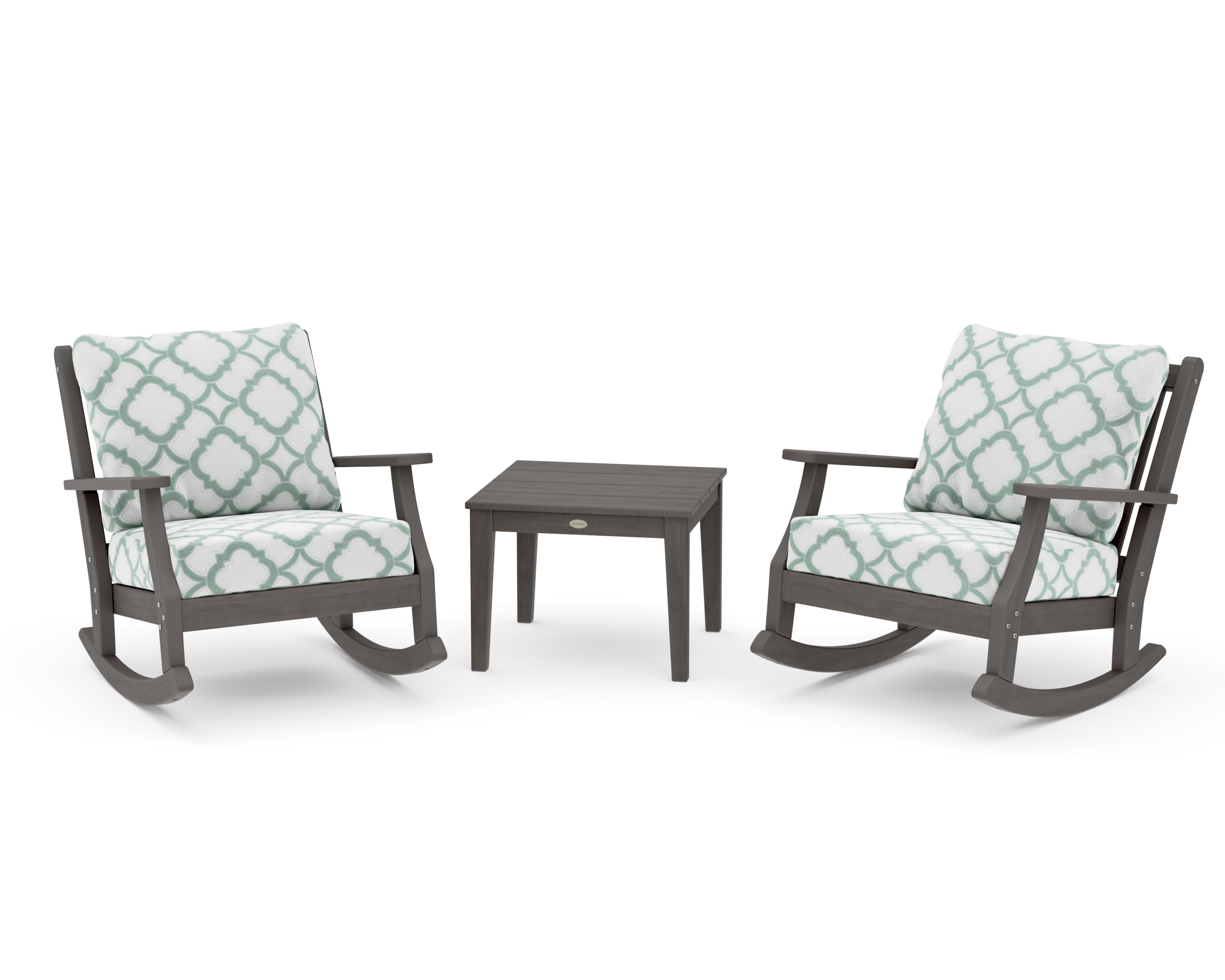 Wovendale 3-Piece Deep Seating Rocker Set in Driftwood / Trellis Glacier Spa