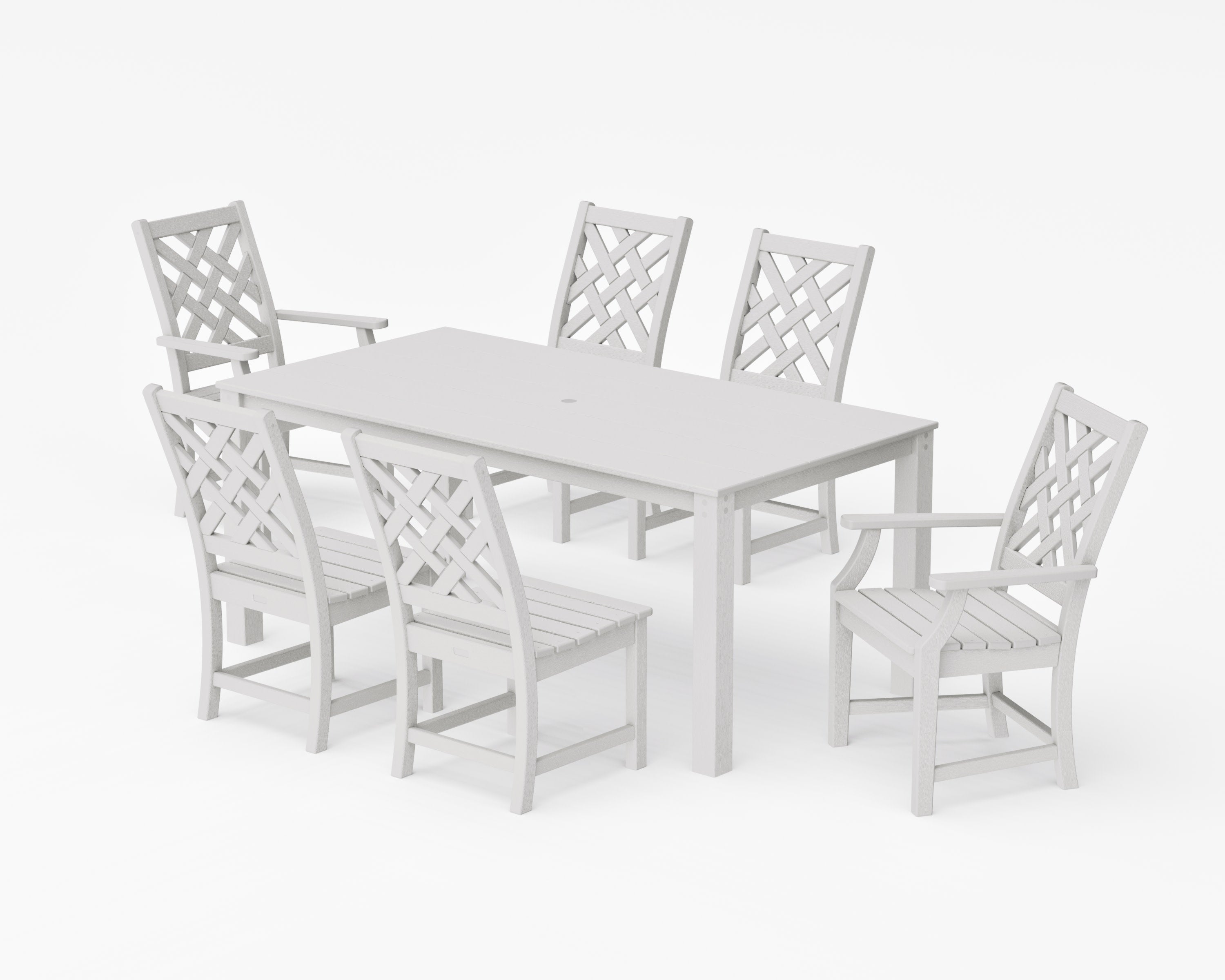 Wovendale 7-Piece Parsons Dining Set in Vintage White