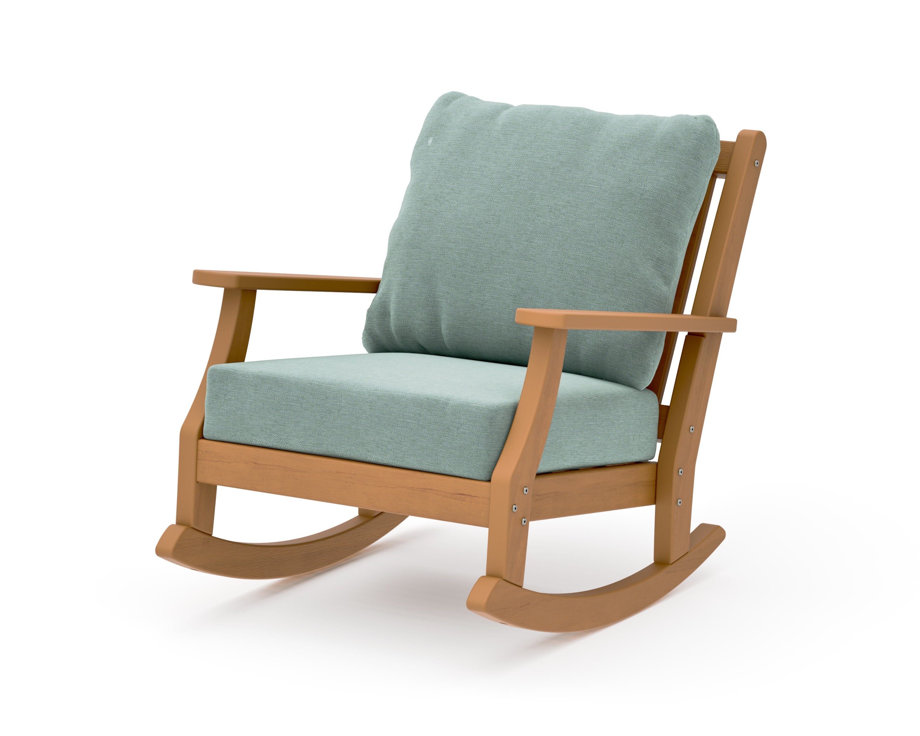 Wovendale Deep Seating Rocking Chair in Natural / Glacier Spa