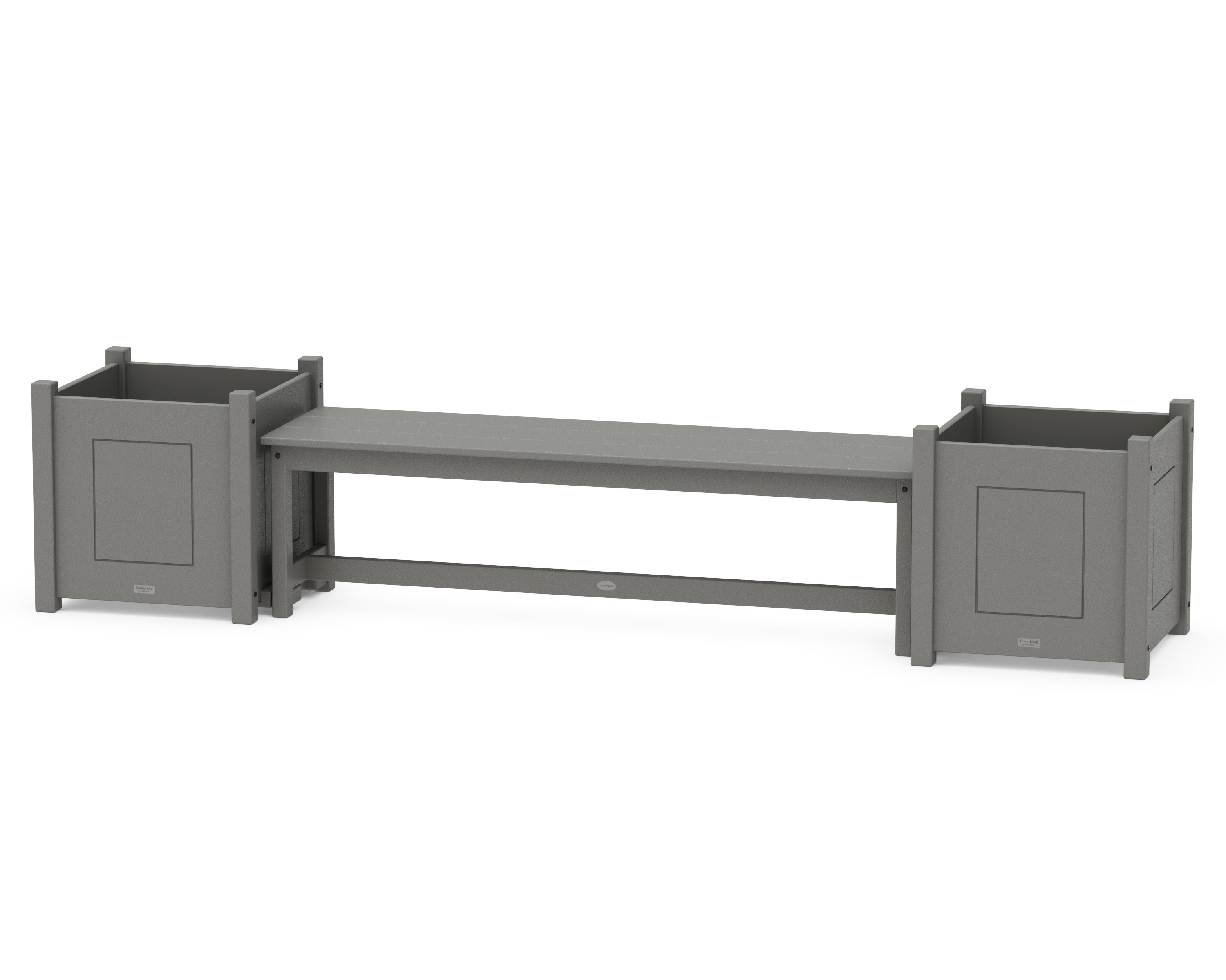 60" Country Living Straight Planter Bench Set - Large