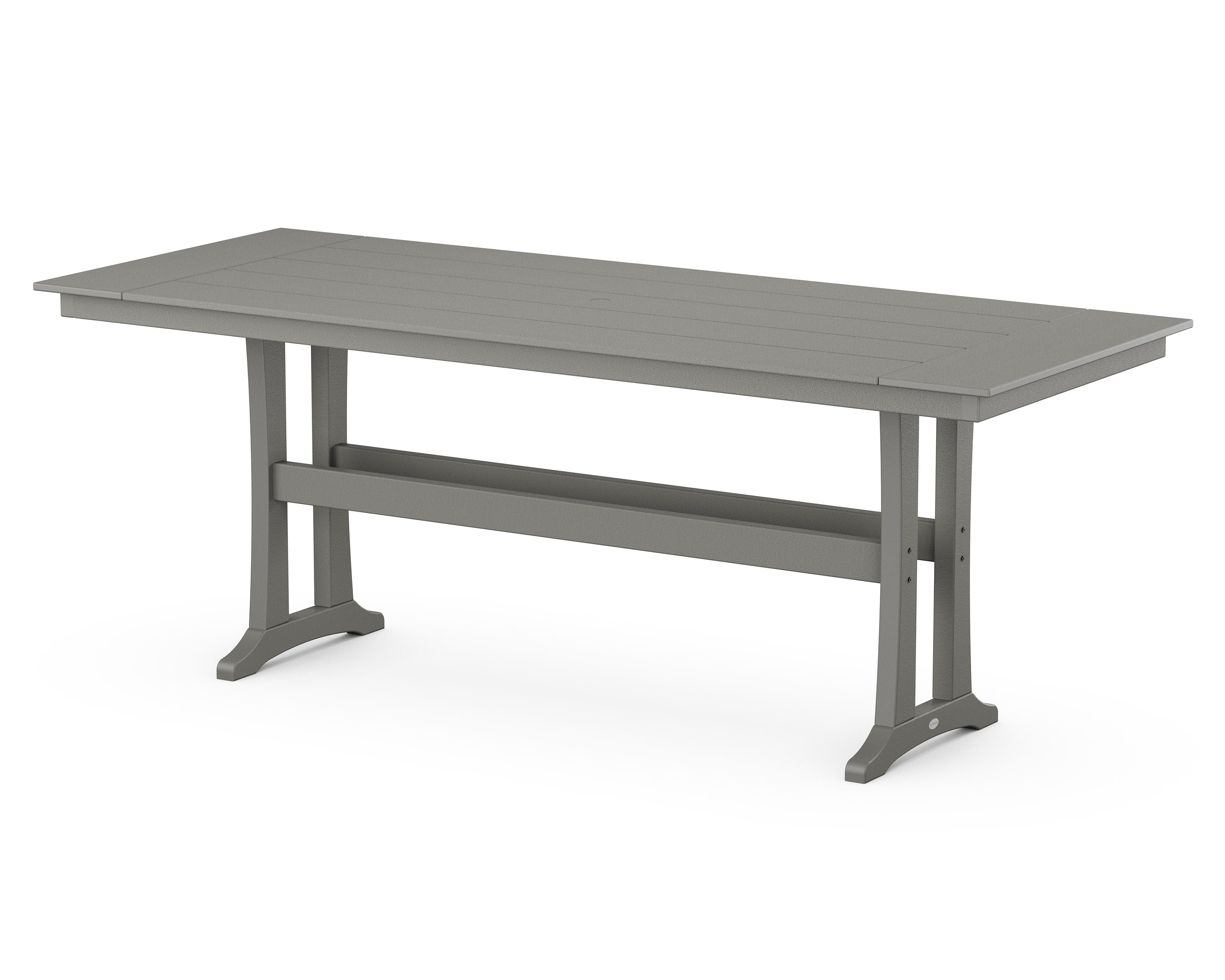 Farmhouse Trestle 38" x 96" Counter Table in Slate Grey