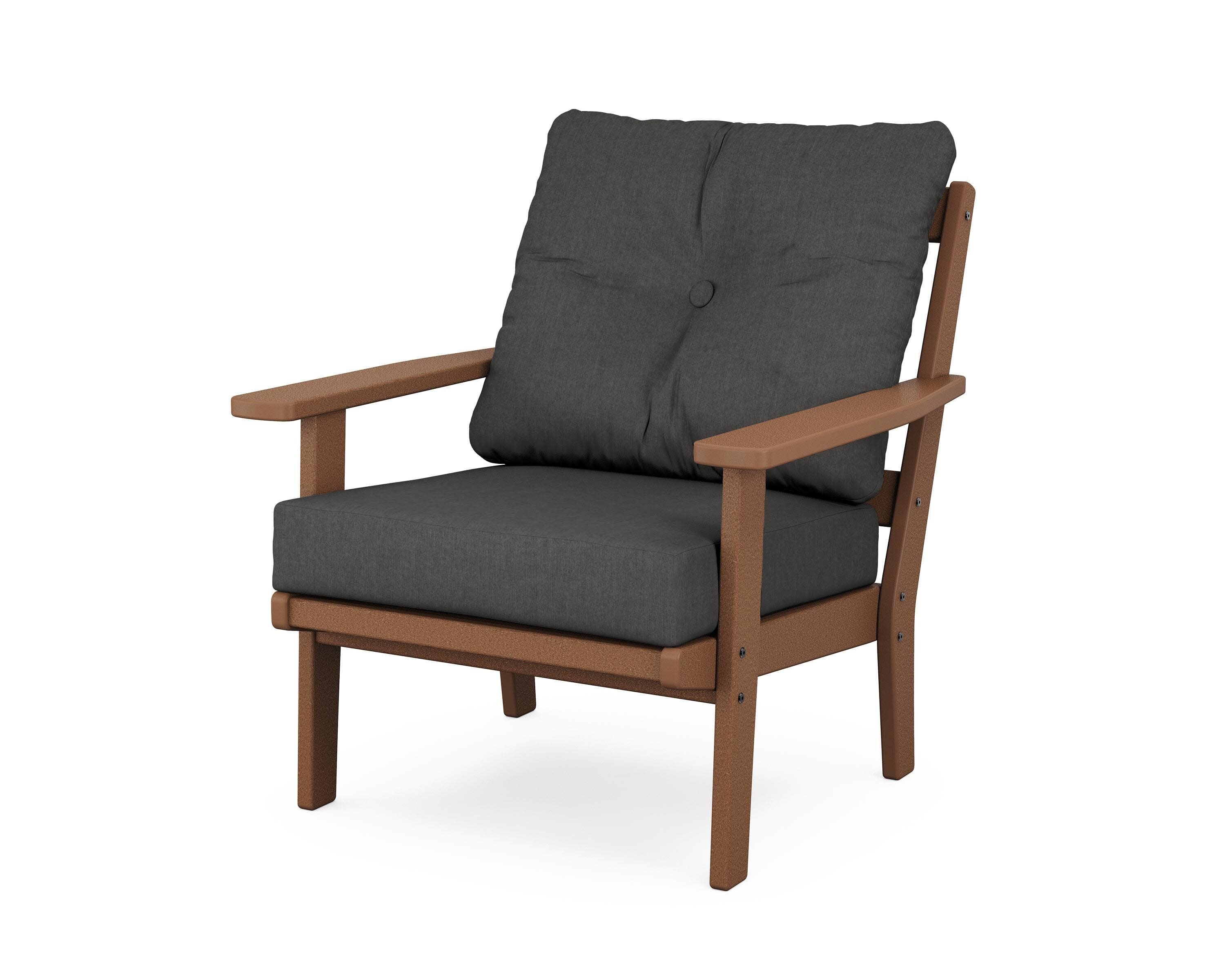 Prairie Deep Seating Chair in Teak / Spectrum Carbon