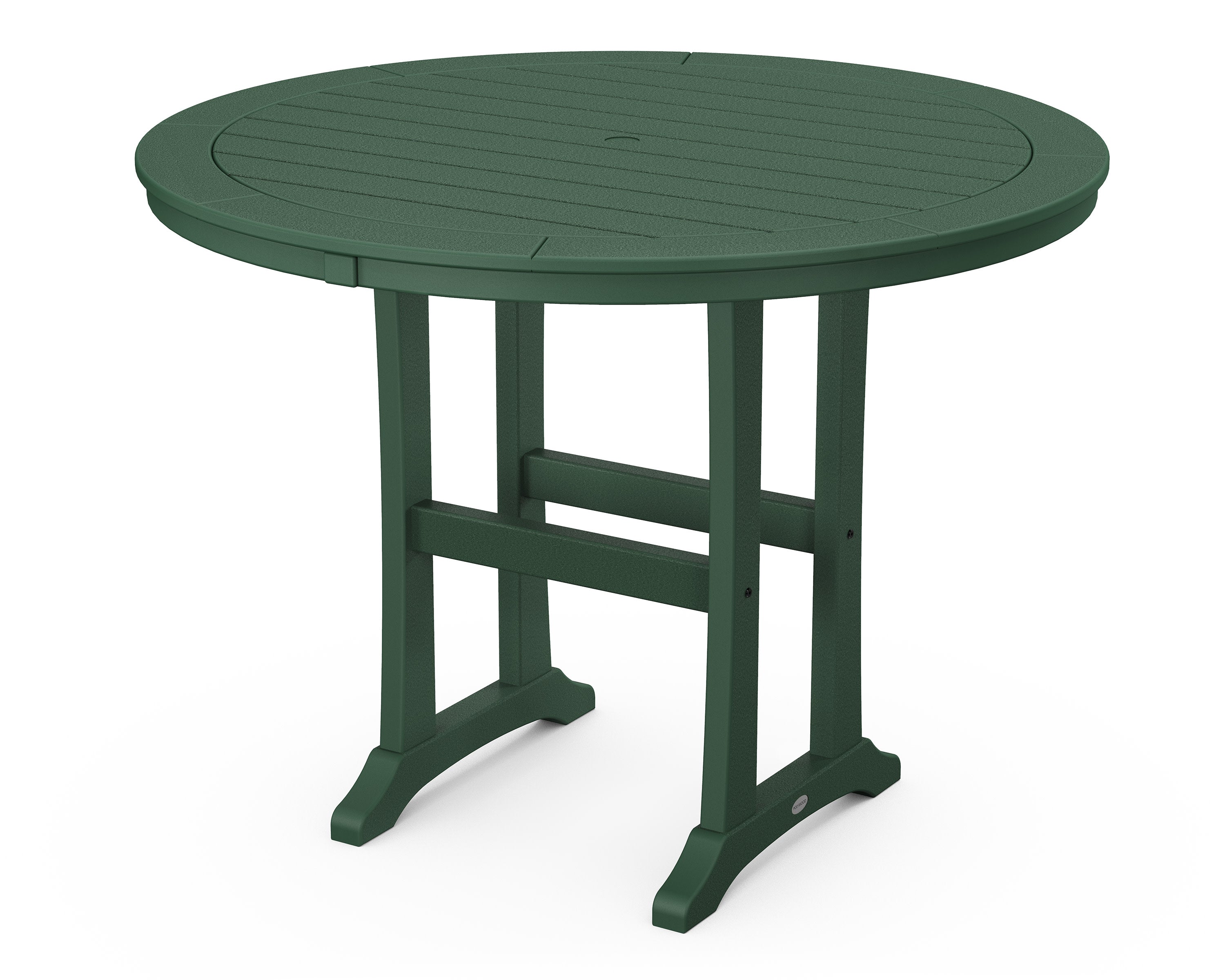 Nautical Trestle 48" Round Counter Table in Green
