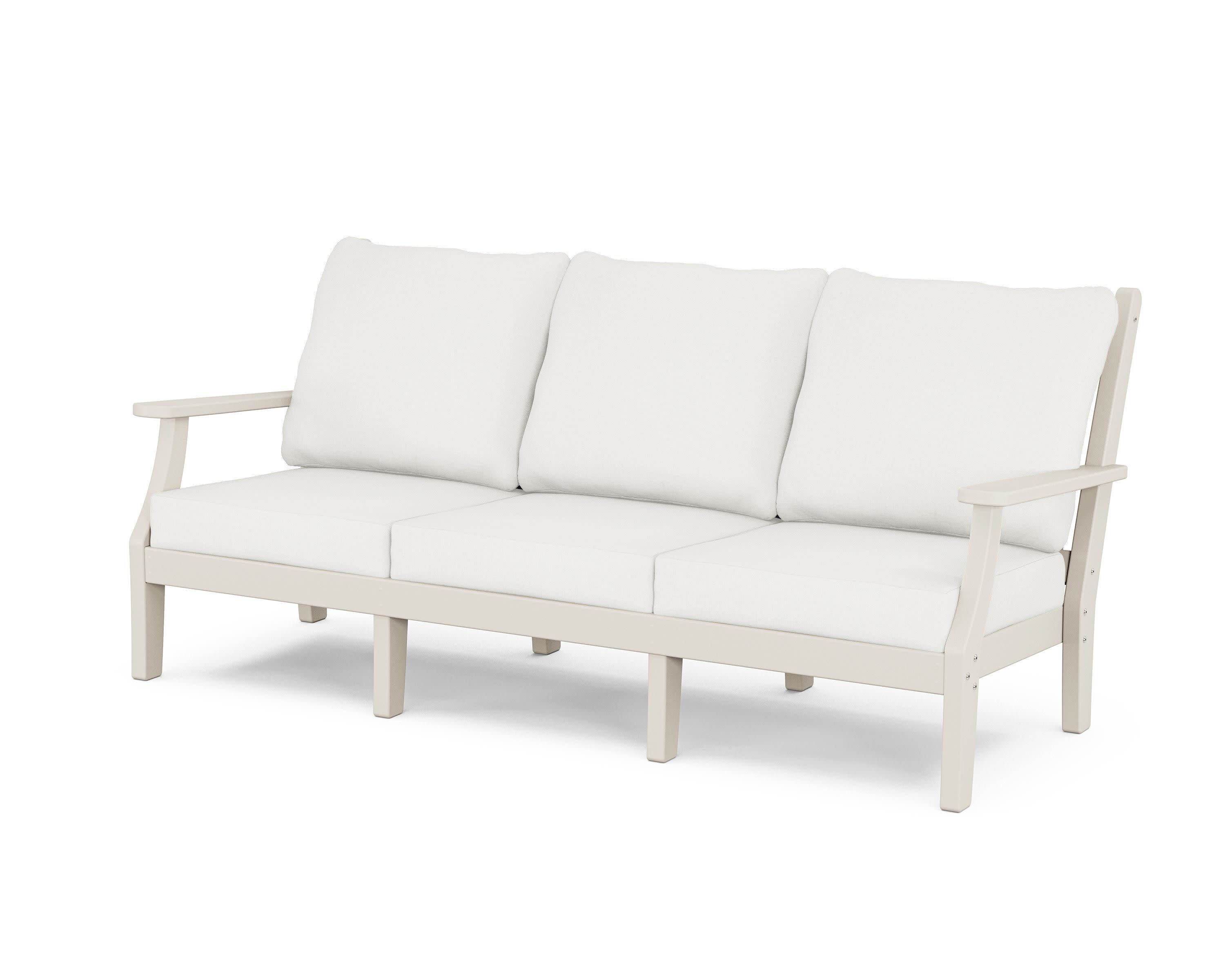 Wovendale Deep Seating Sofa in Sand / Natural Linen
