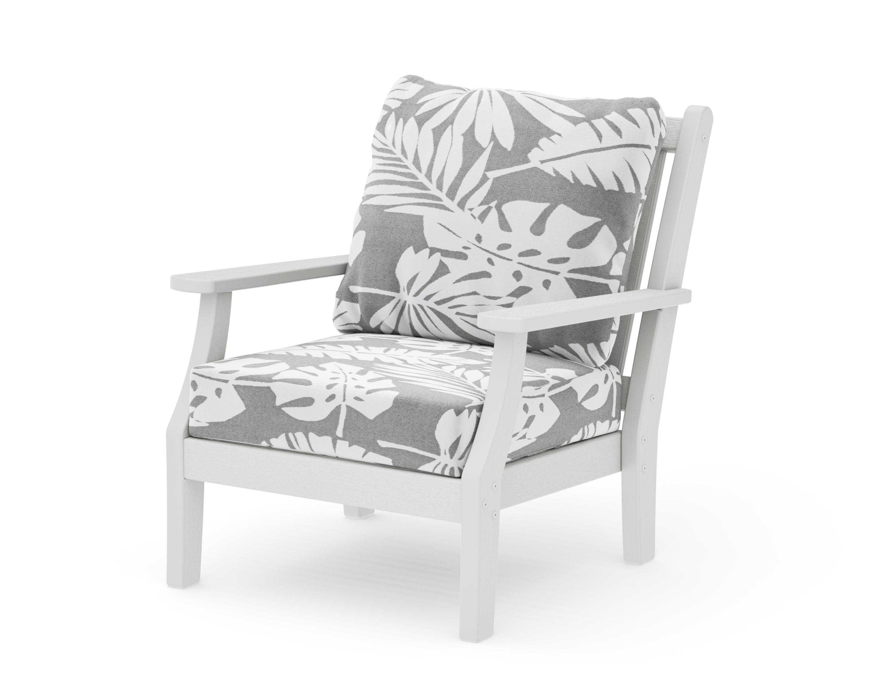 Wovendale Deep Seating Chair in Vintage White / Leaf Grey Mist