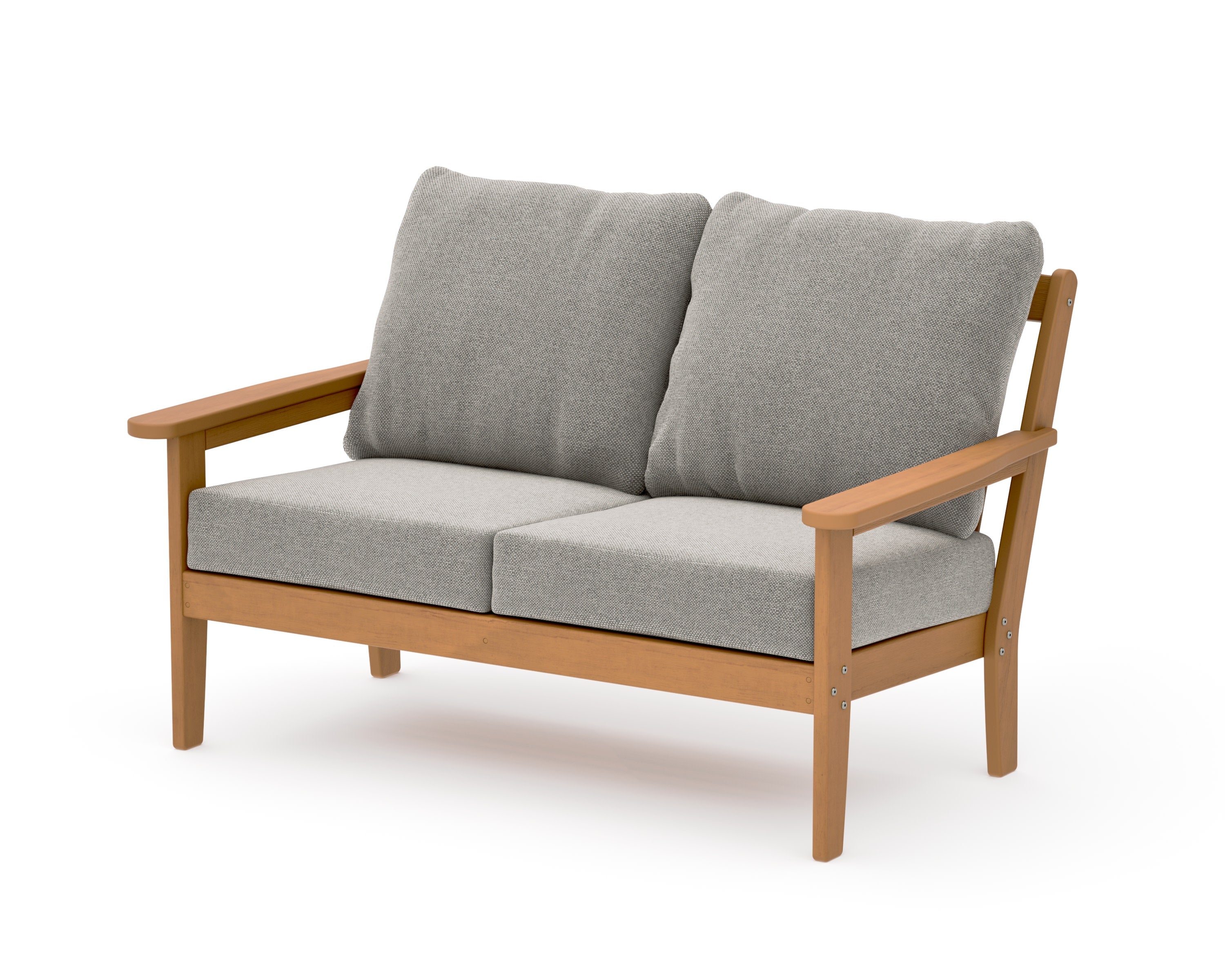 Cottage Deep Seating Loveseat in Natural / Weathered Tweed