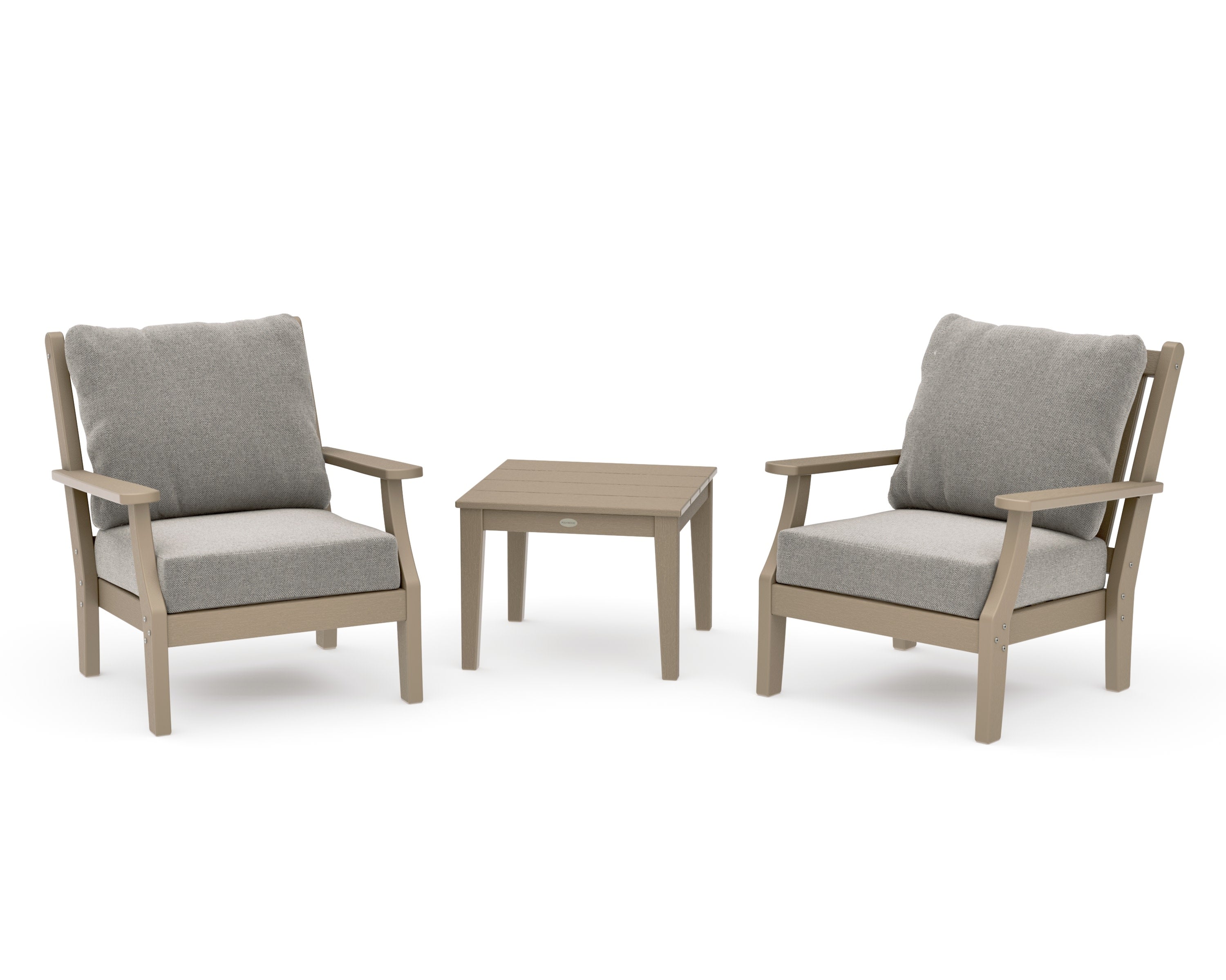 Wovendale 3-Piece Deep Seating Set in Vintage Sahara / Weathered Tweed