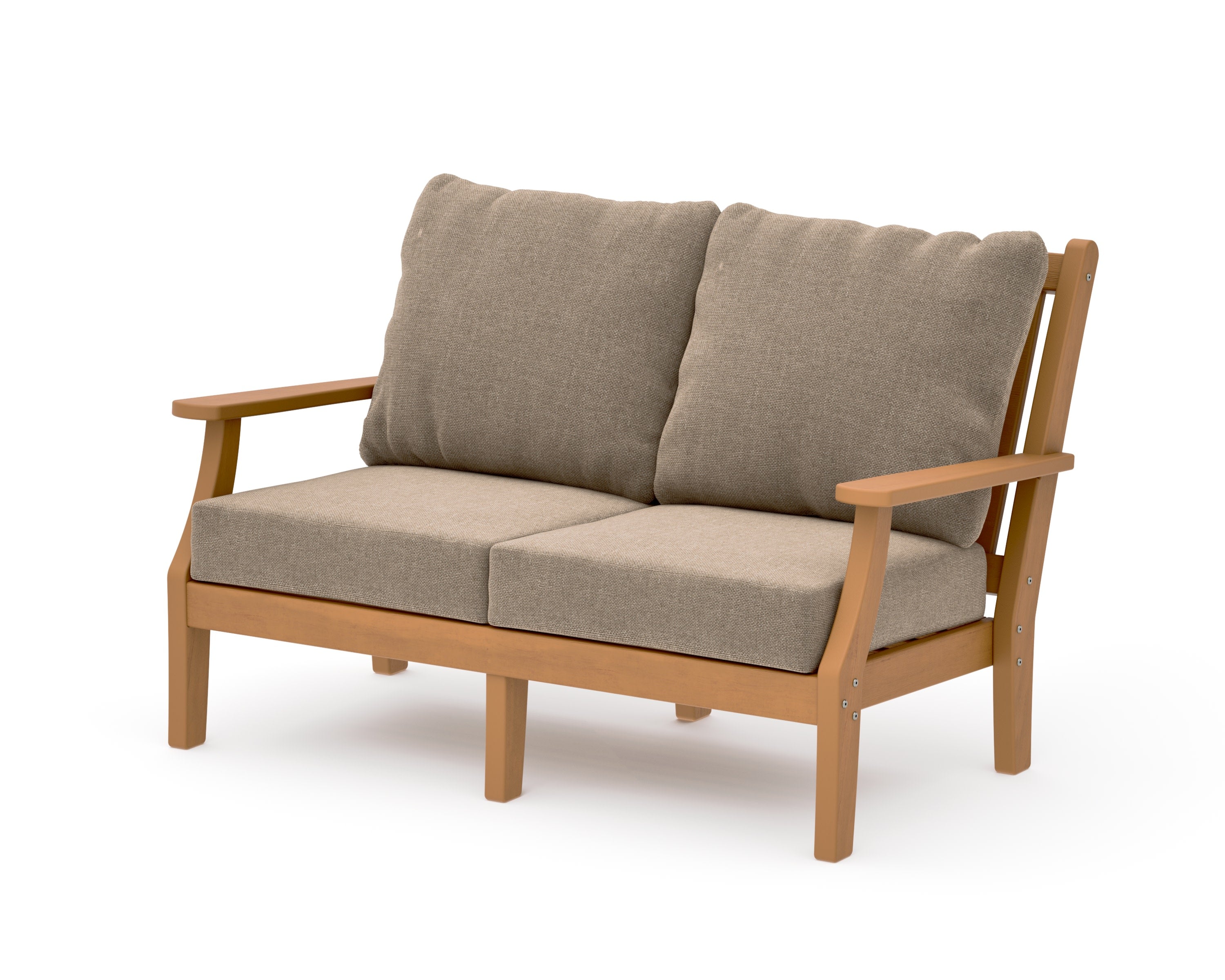 Wovendale Deep Seating Loveseat in Natural / Spiced Burlap