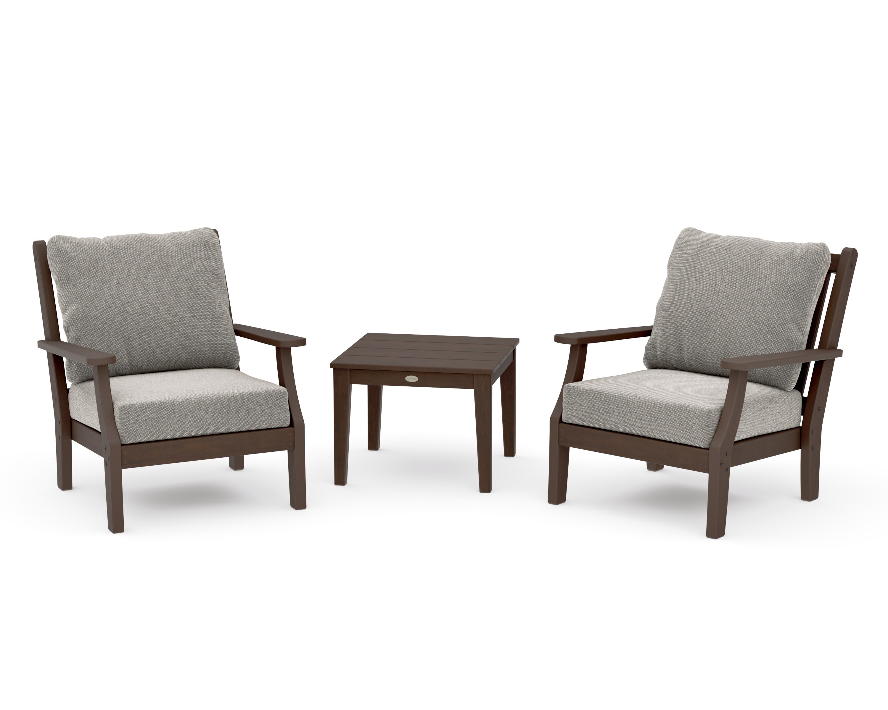 Wovendale 3-Piece Deep Seating Set in Kona / Weathered Tweed