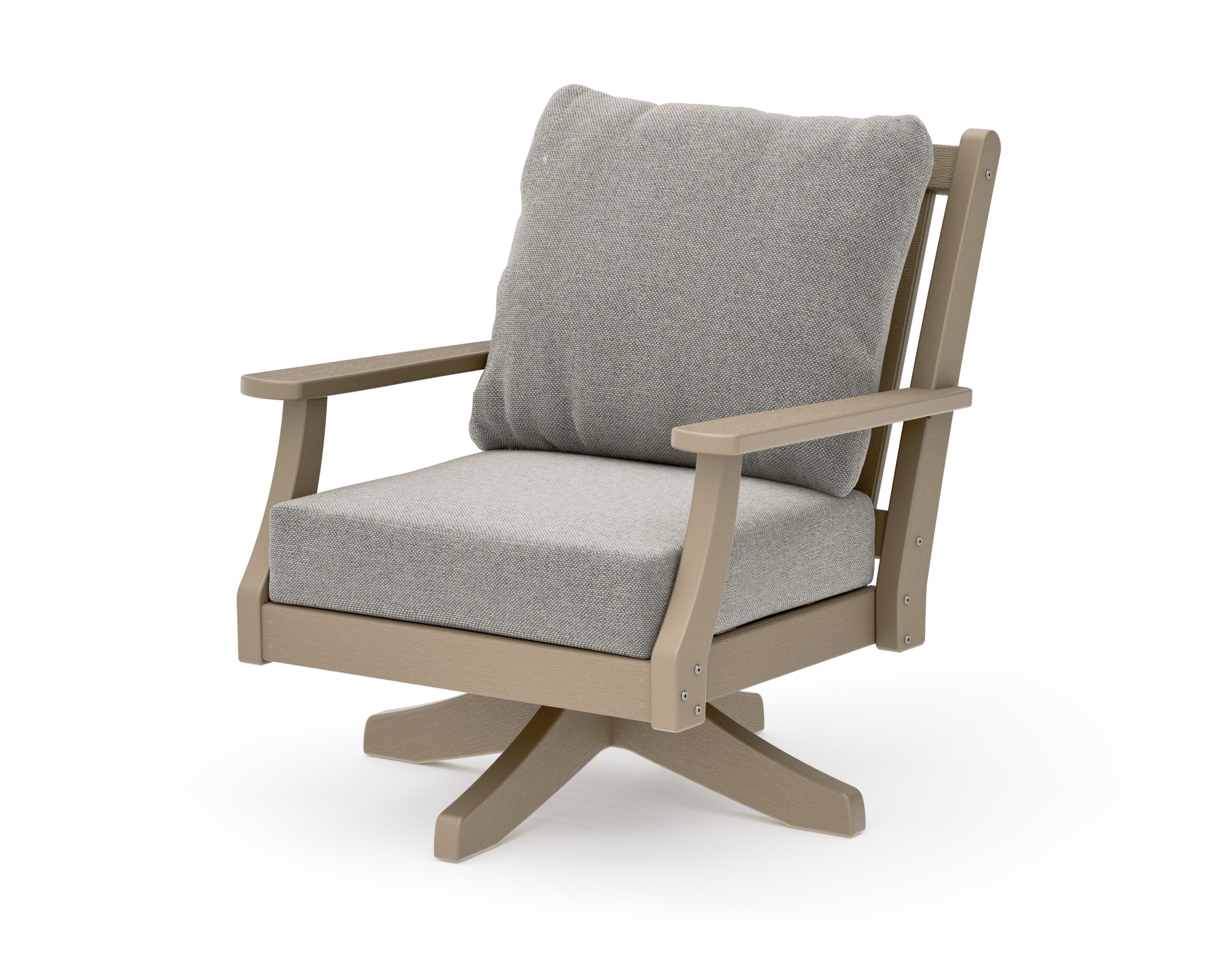 Wovendale Deep Seating Swivel Chair in Vintage Sahara / Weathered Tweed