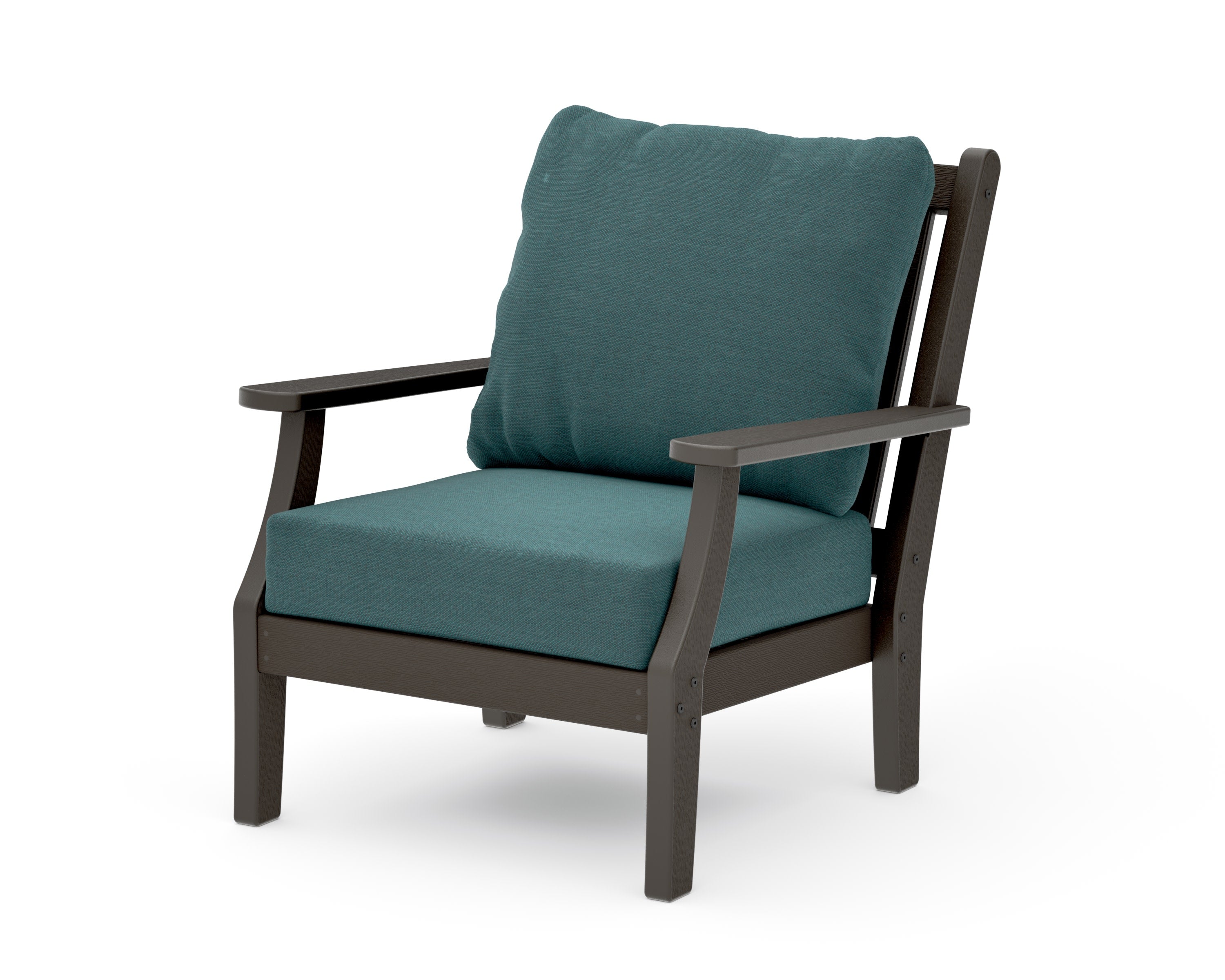 Wovendale Deep Seating Chair in Vintage Coffee / Ocean Teal