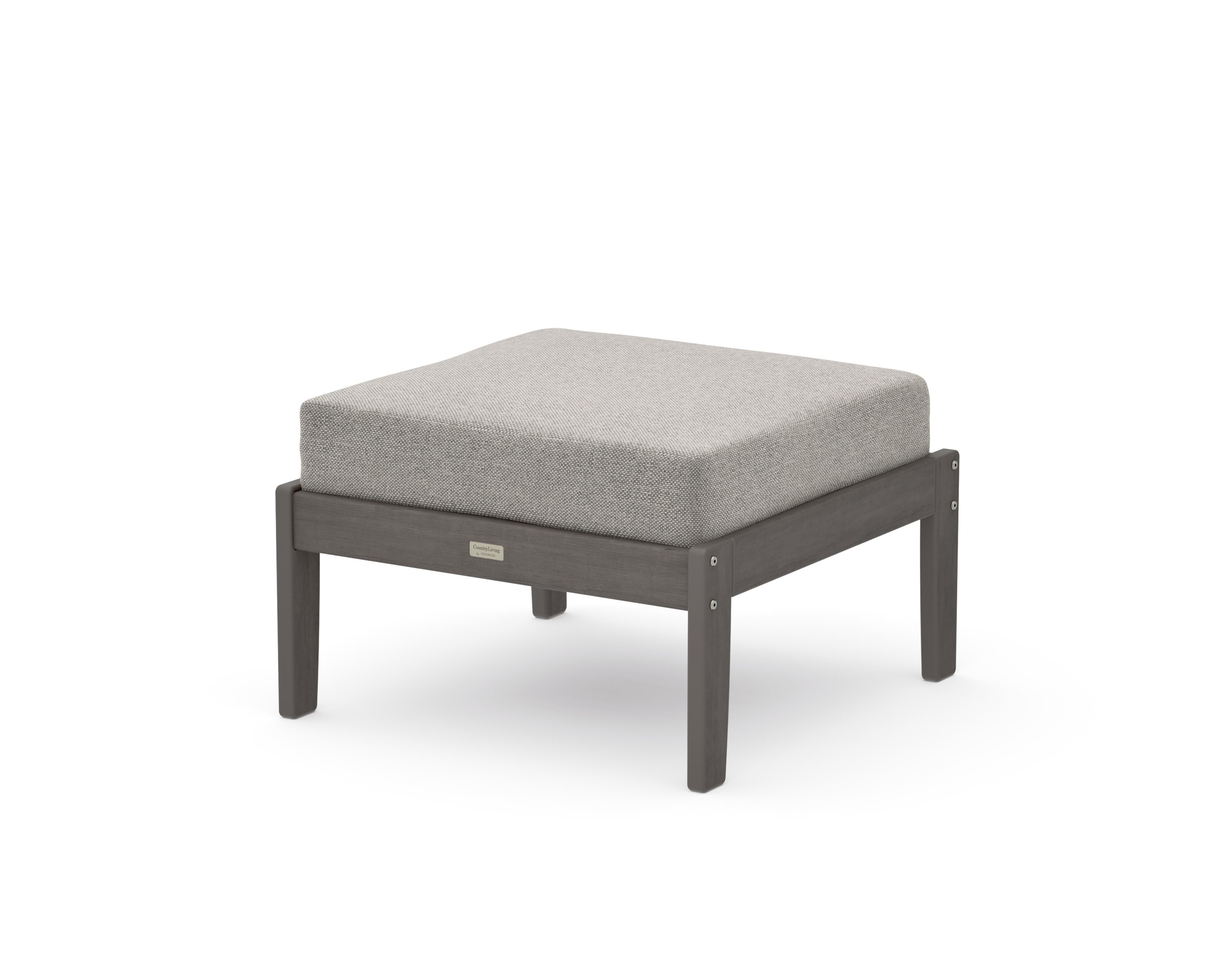 Cottage Deep Seating Ottoman in Driftwood / Weathered Tweed