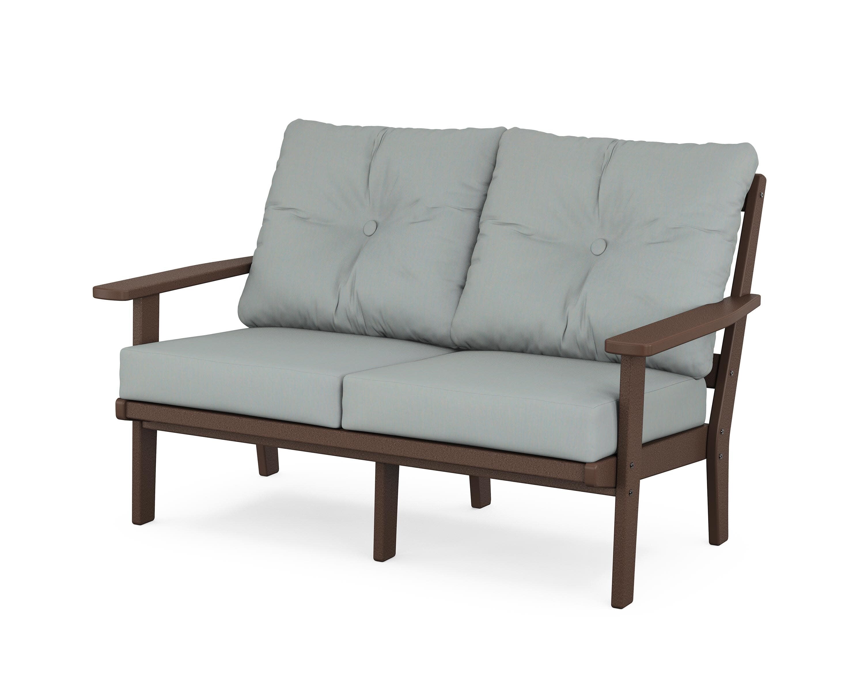 Prairie Deep SeatingLoveseat in Mahogany / Spa