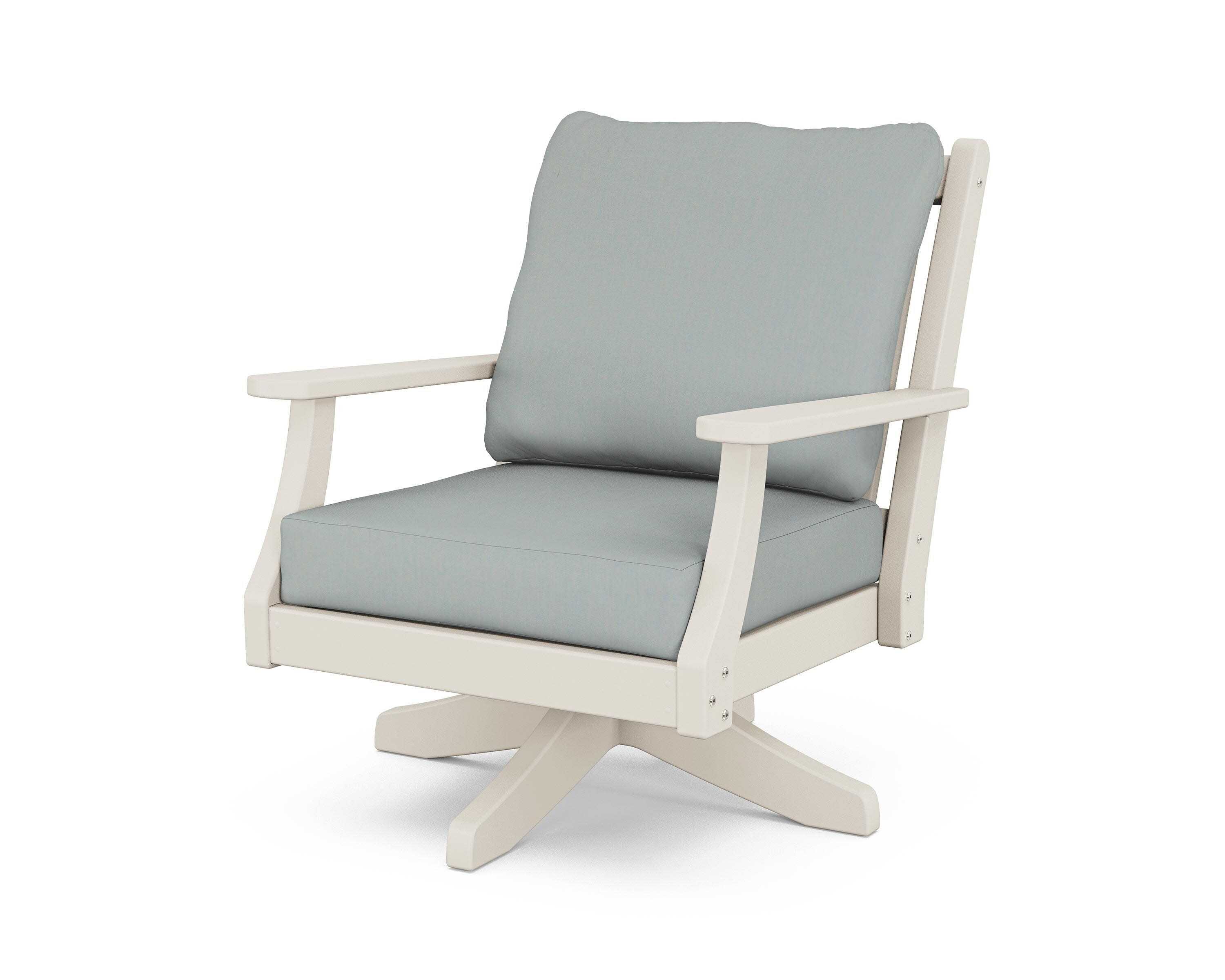Wovendale Deep Seating Swivel Chair in Sand / Spa