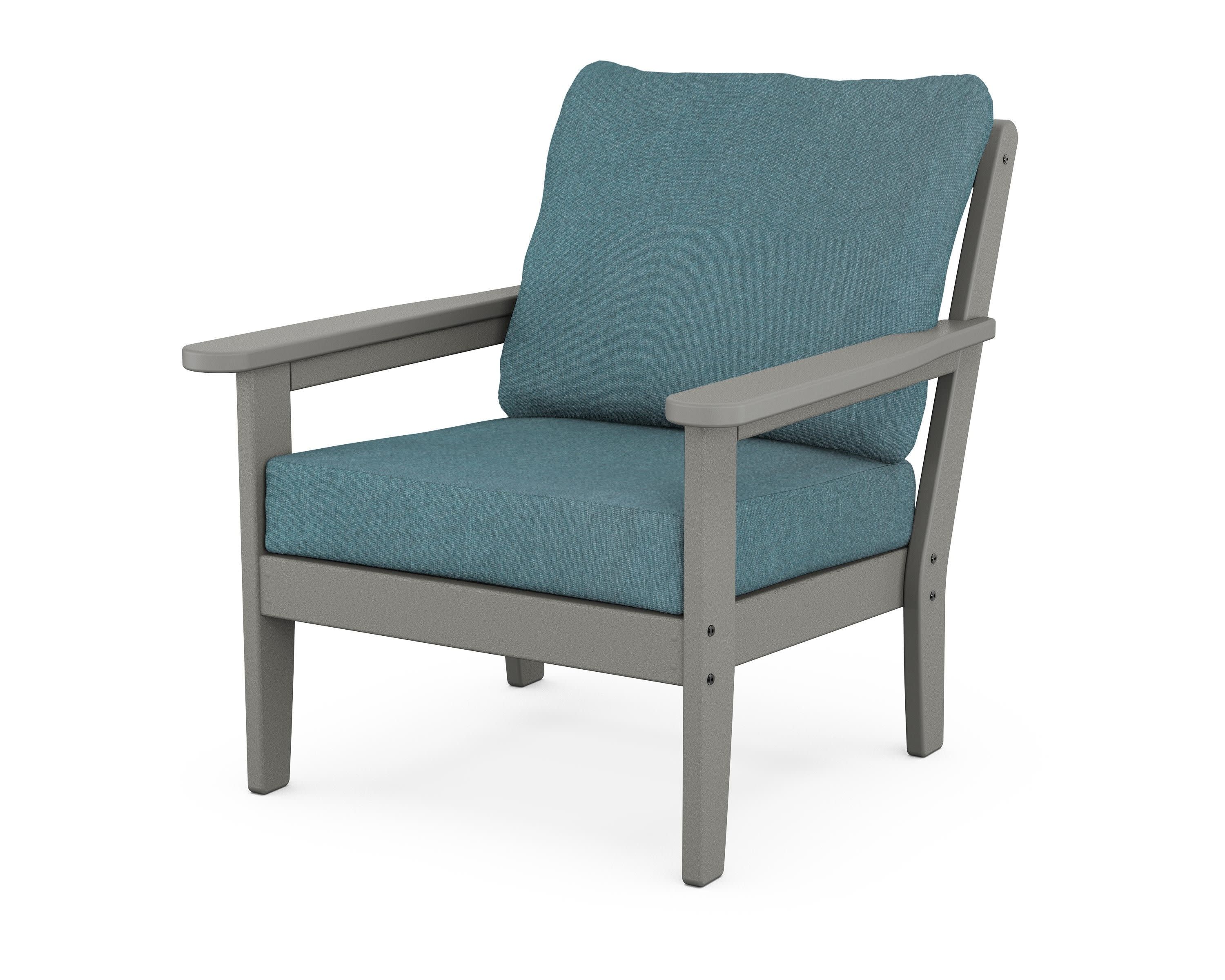 Cottage Deep Seating Chair in Slate Grey / Ocean Teal