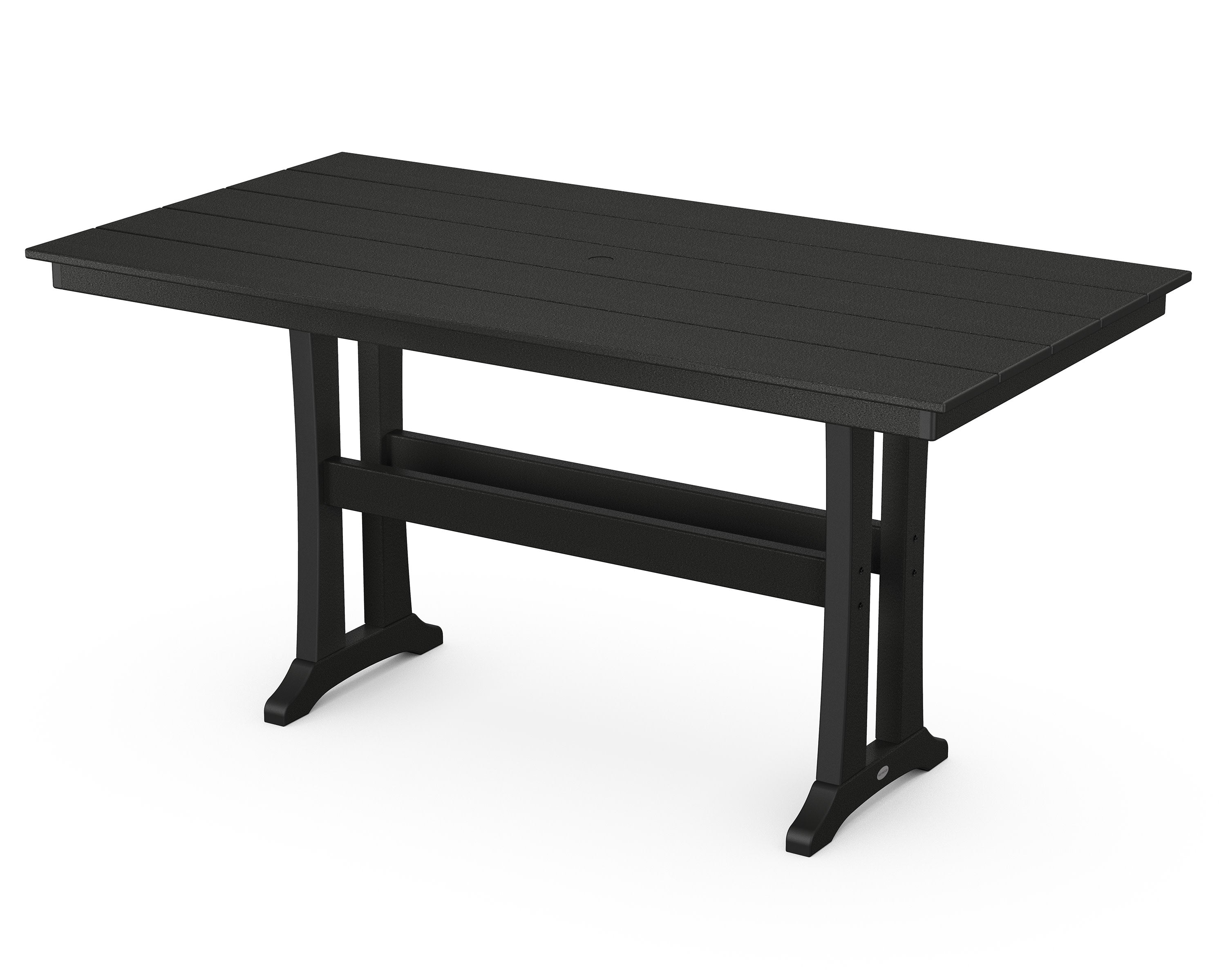 Farmhouse Trestle 37" x 72" Counter Table in Black