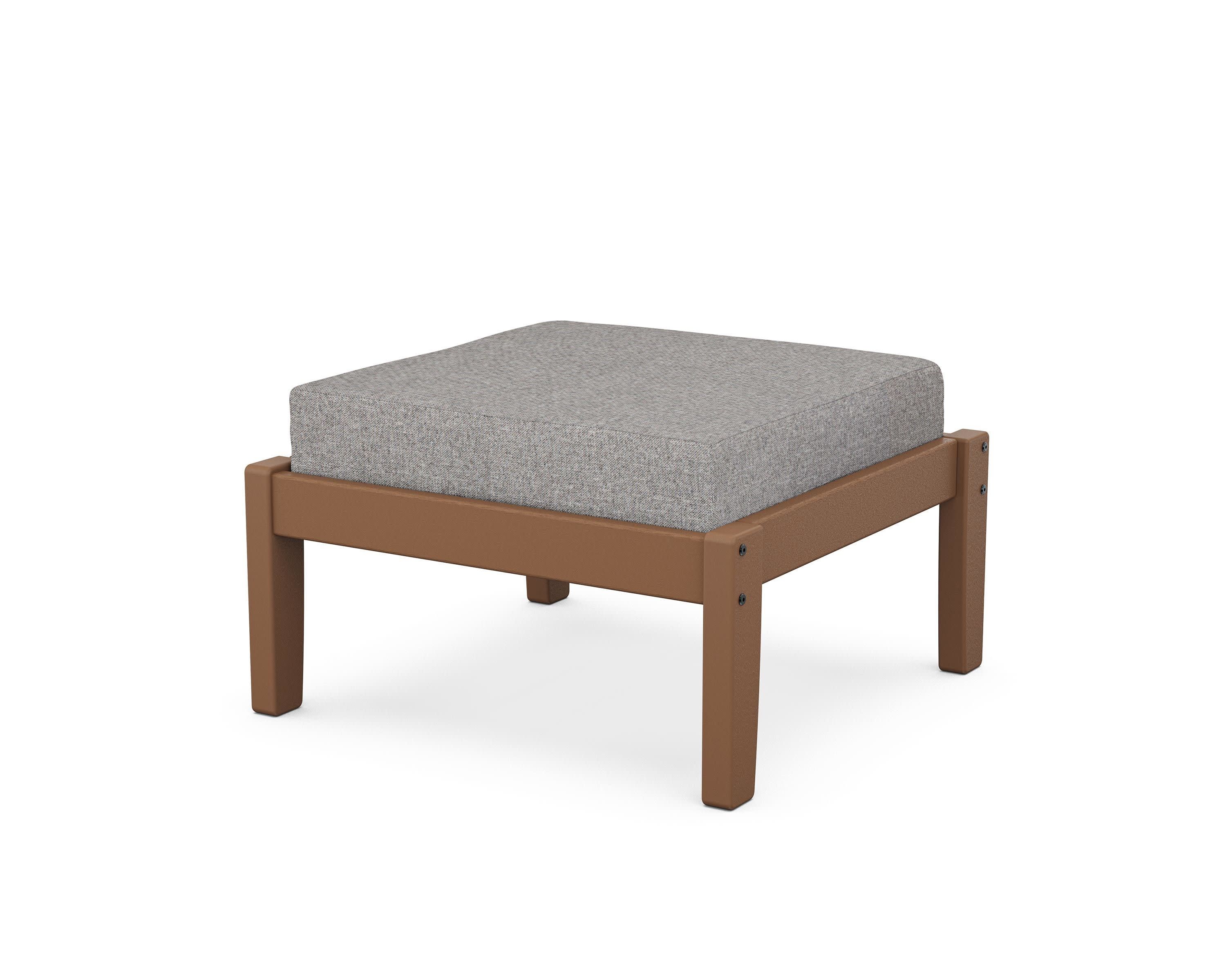 Deep Seating Ottoman in Teak / Grey Mist