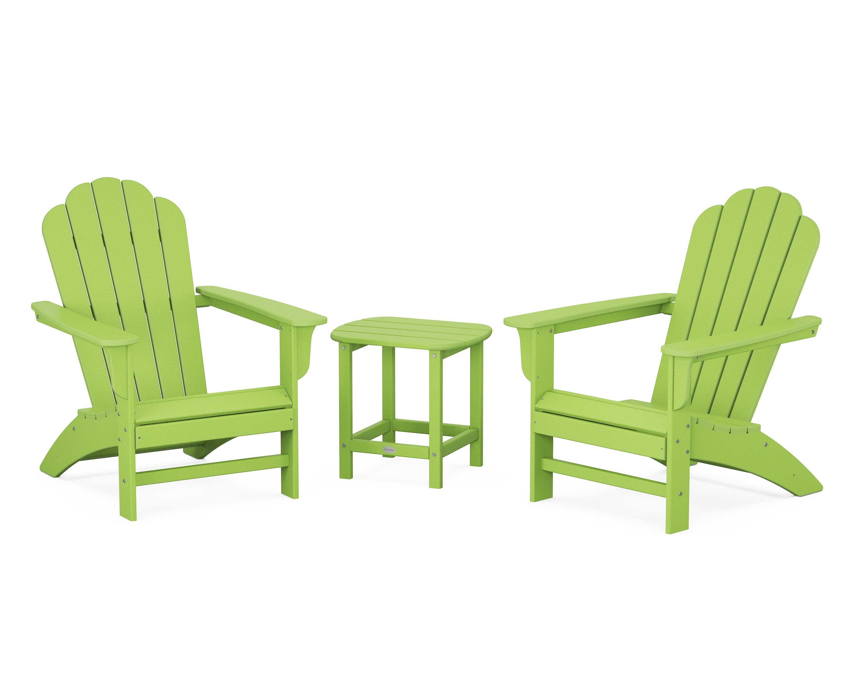 Cottage Adirondack Chair 3-Piece Set in Lime