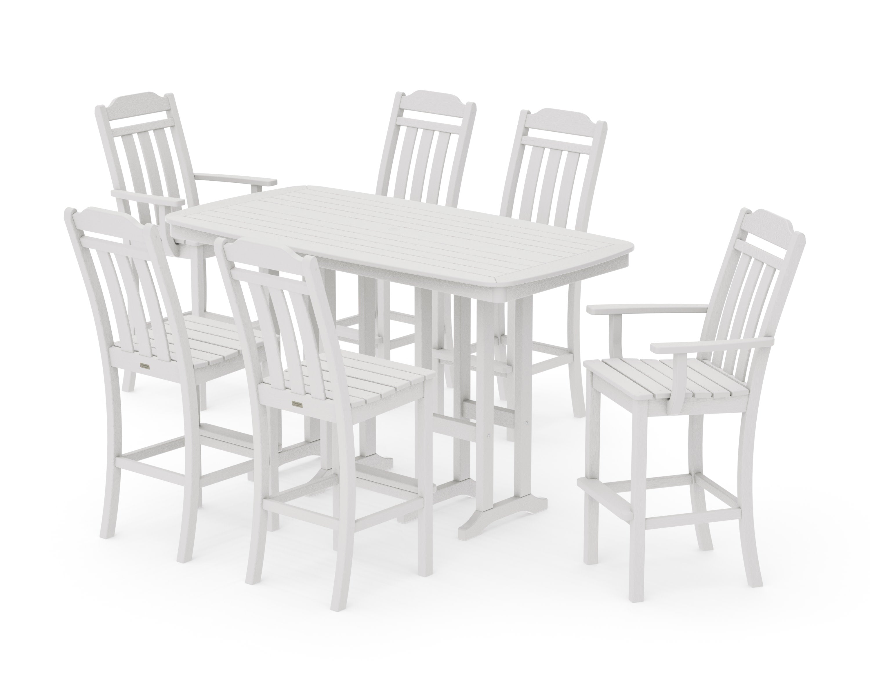 Cottage 7-Piece Bar Set in Vintage White