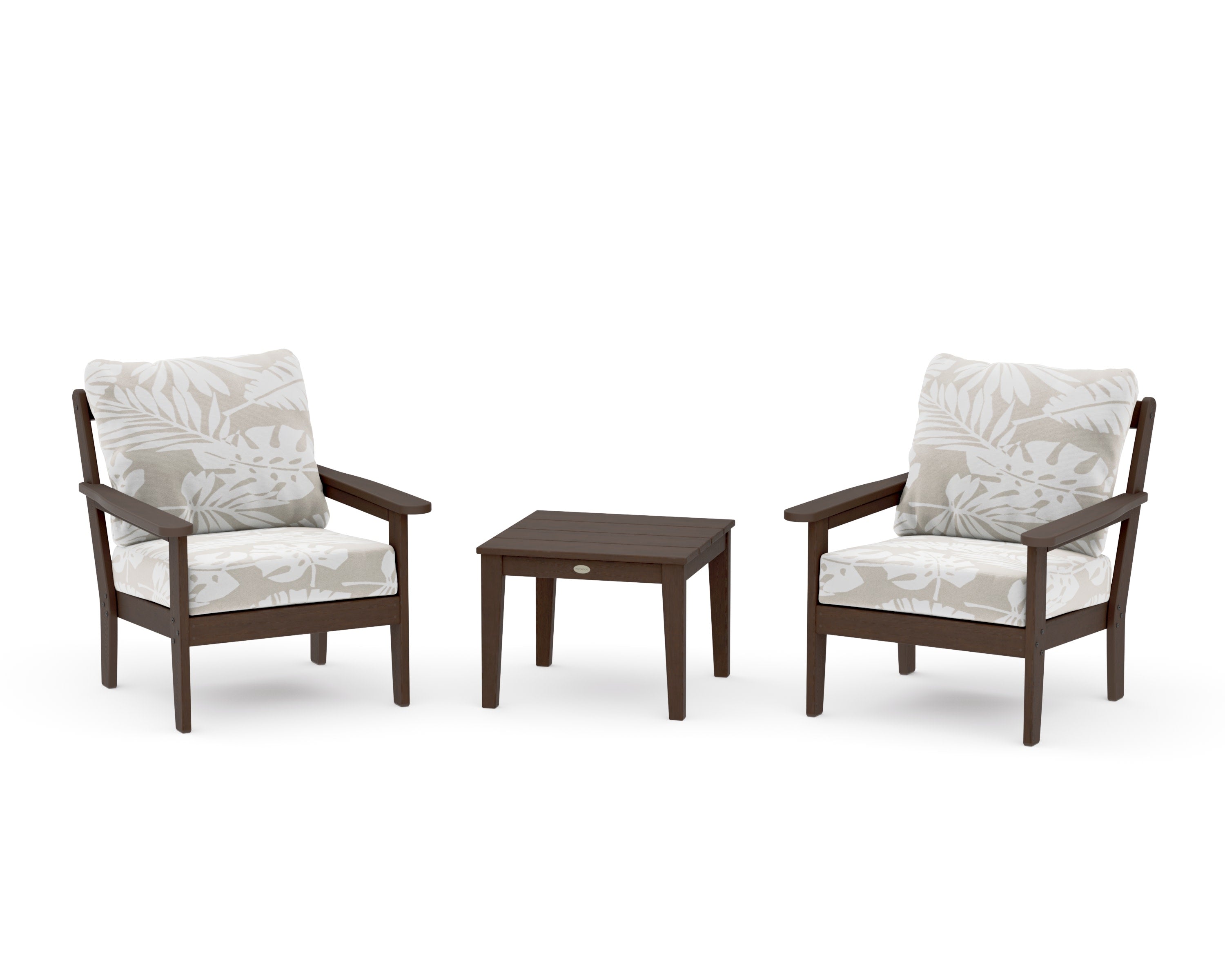 Cottage 3-Piece Deep Seating Set in Kona / Leaf Dune Burlap