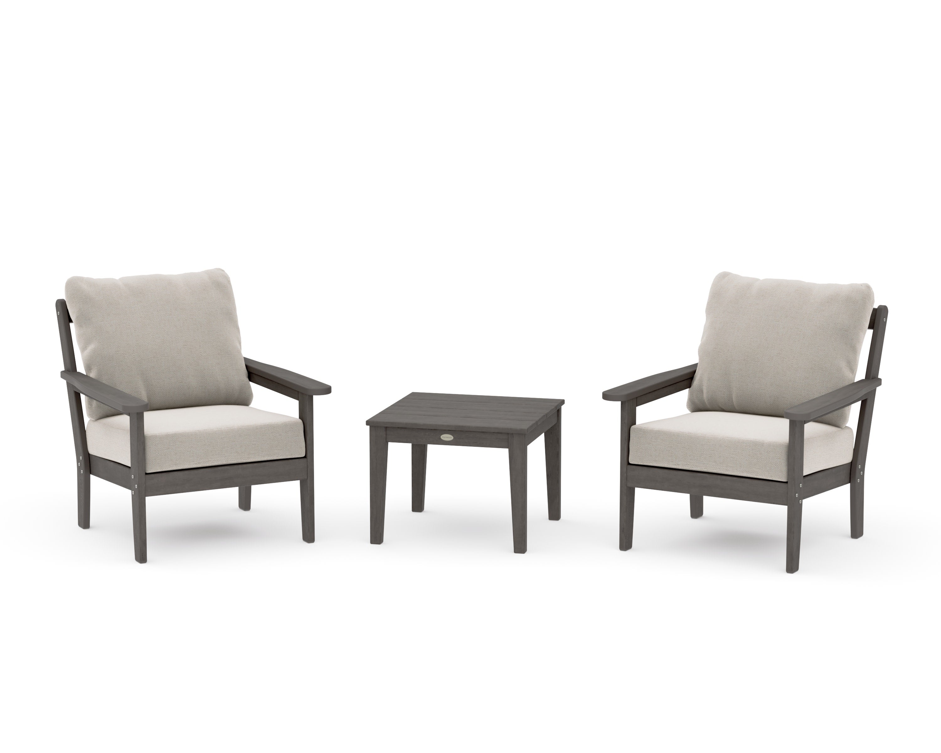 Cottage 3-Piece Deep Seating Set in Driftwood / Dune Burlap