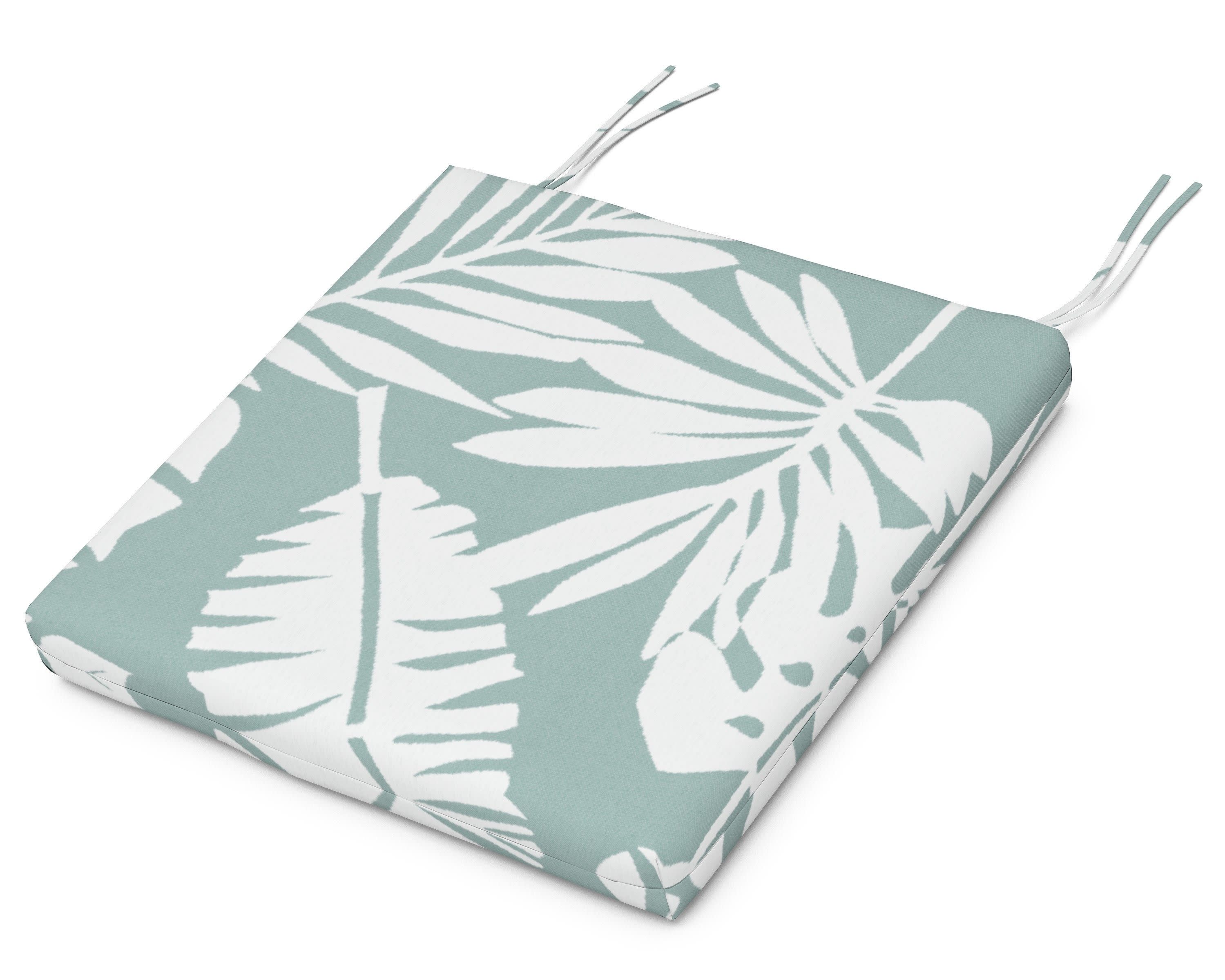 Seat Cushion - 18.5"D x 21"W x 2.5"H in Leaf Glacier Spa