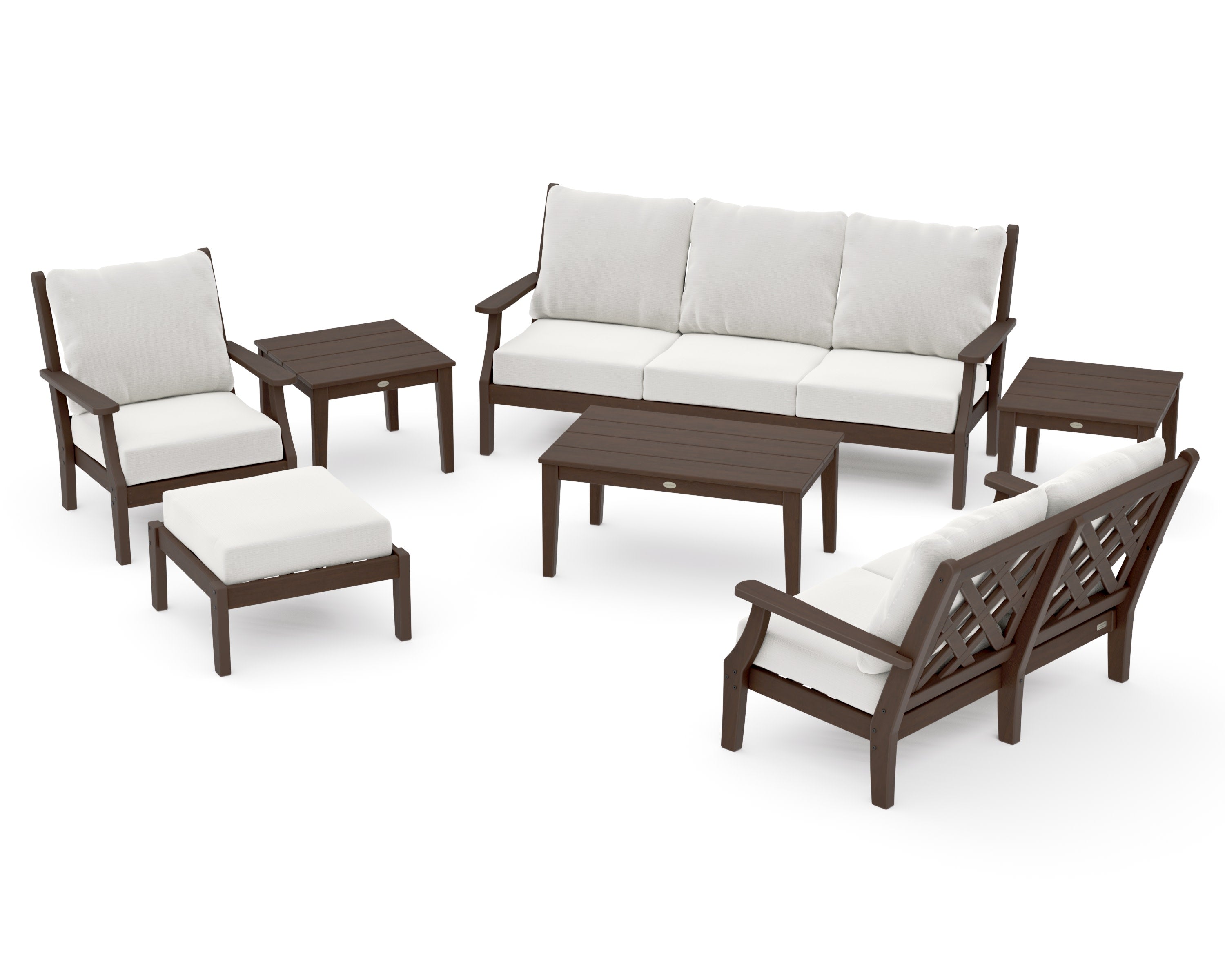 Wovendale 7-Piece Deep Seating Set in Kona / Natural Linen