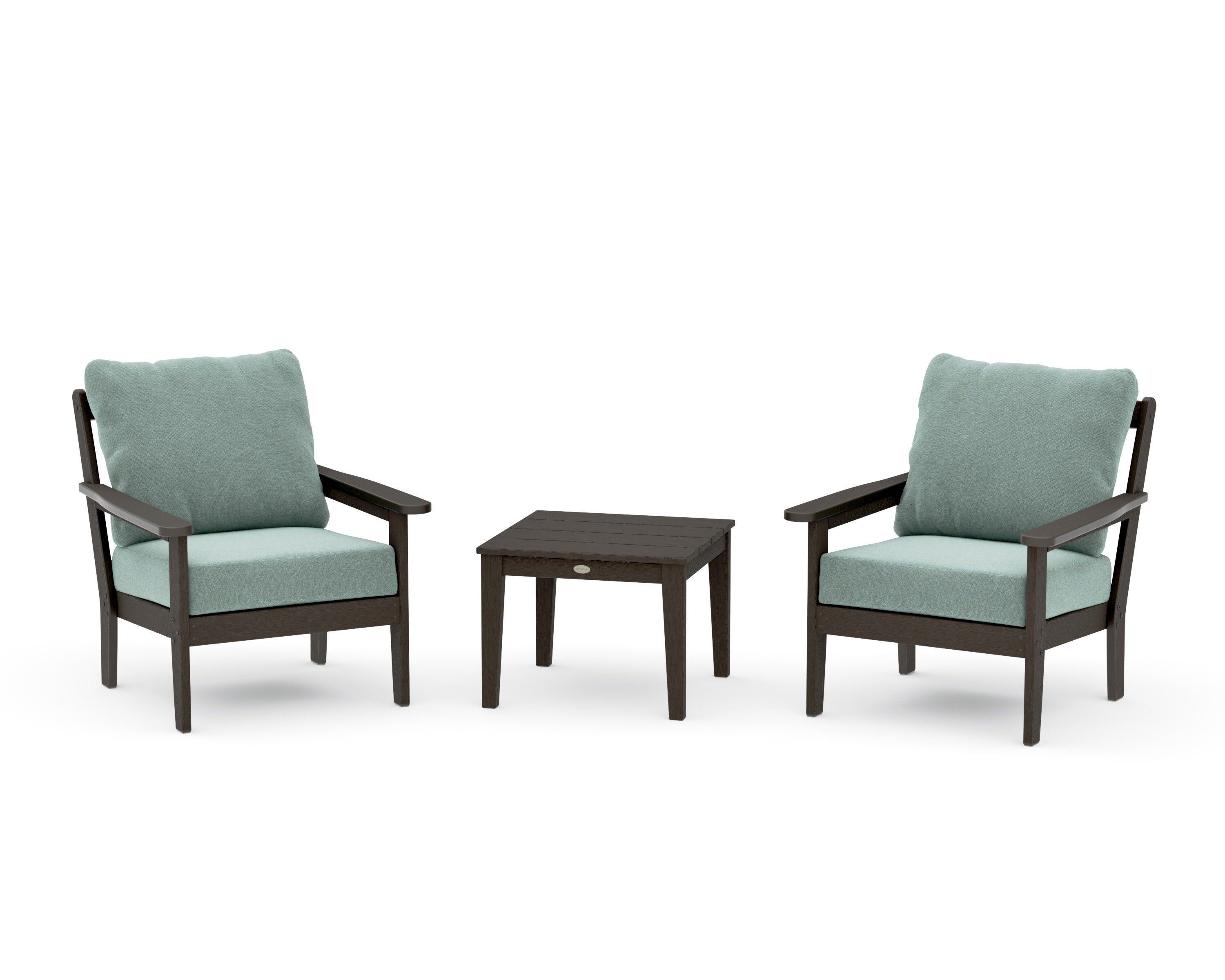 Cottage 3-Piece Deep Seating Set in Vintage Coffee / Glacier Spa