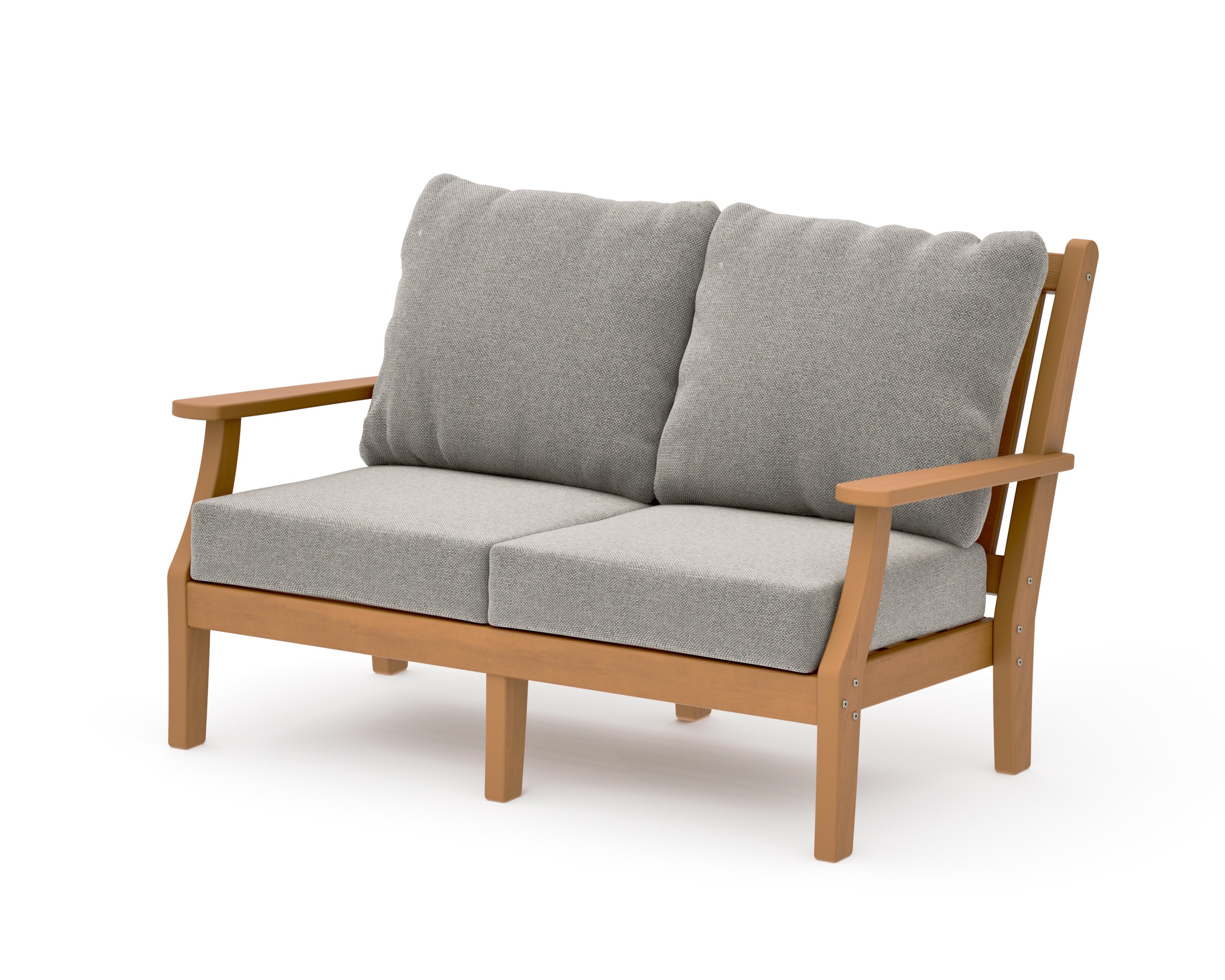 Wovendale Deep Seating Loveseat in Natural / Weathered Tweed