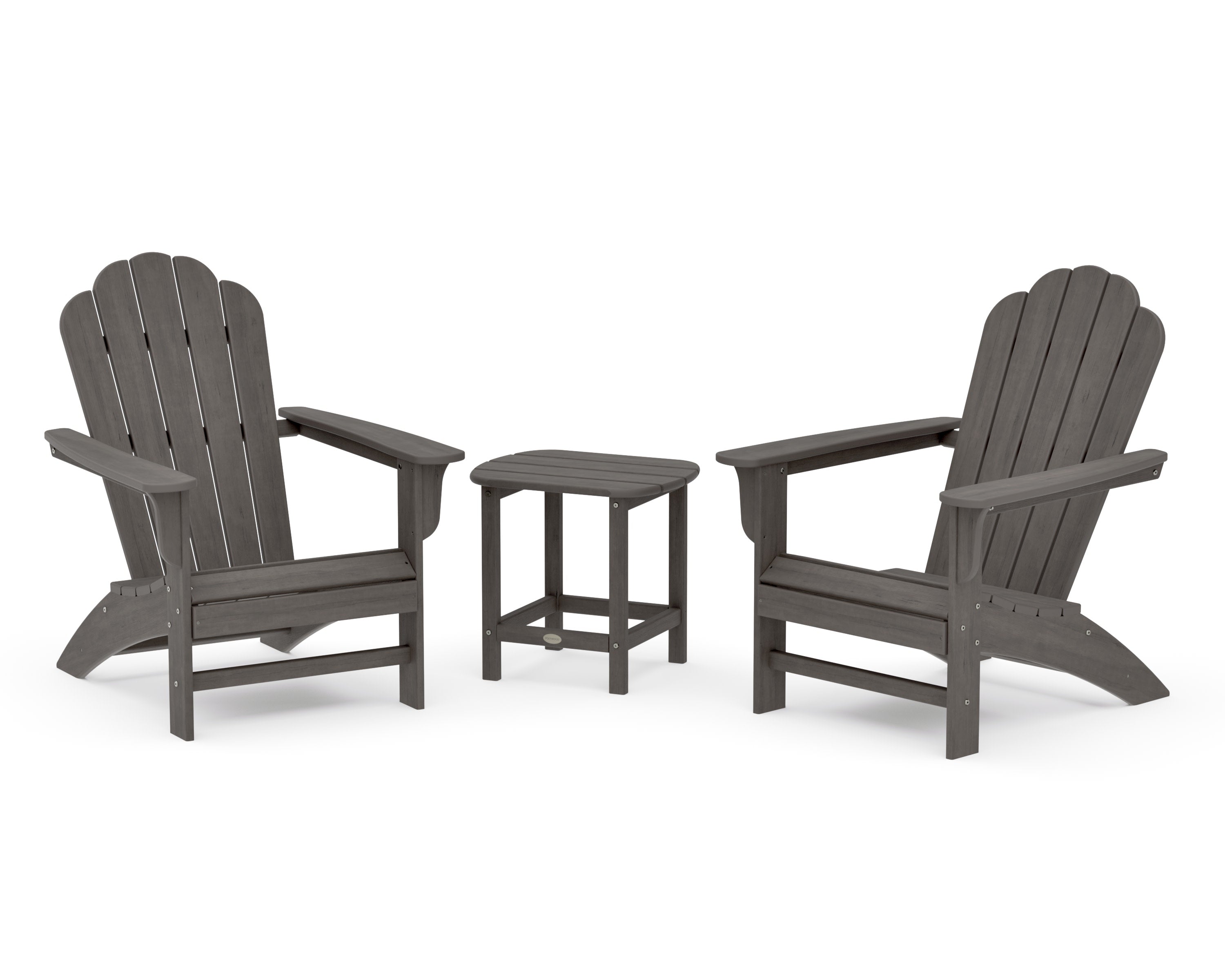 Cottage Adirondack Chair 3-Piece Set in Driftwood
