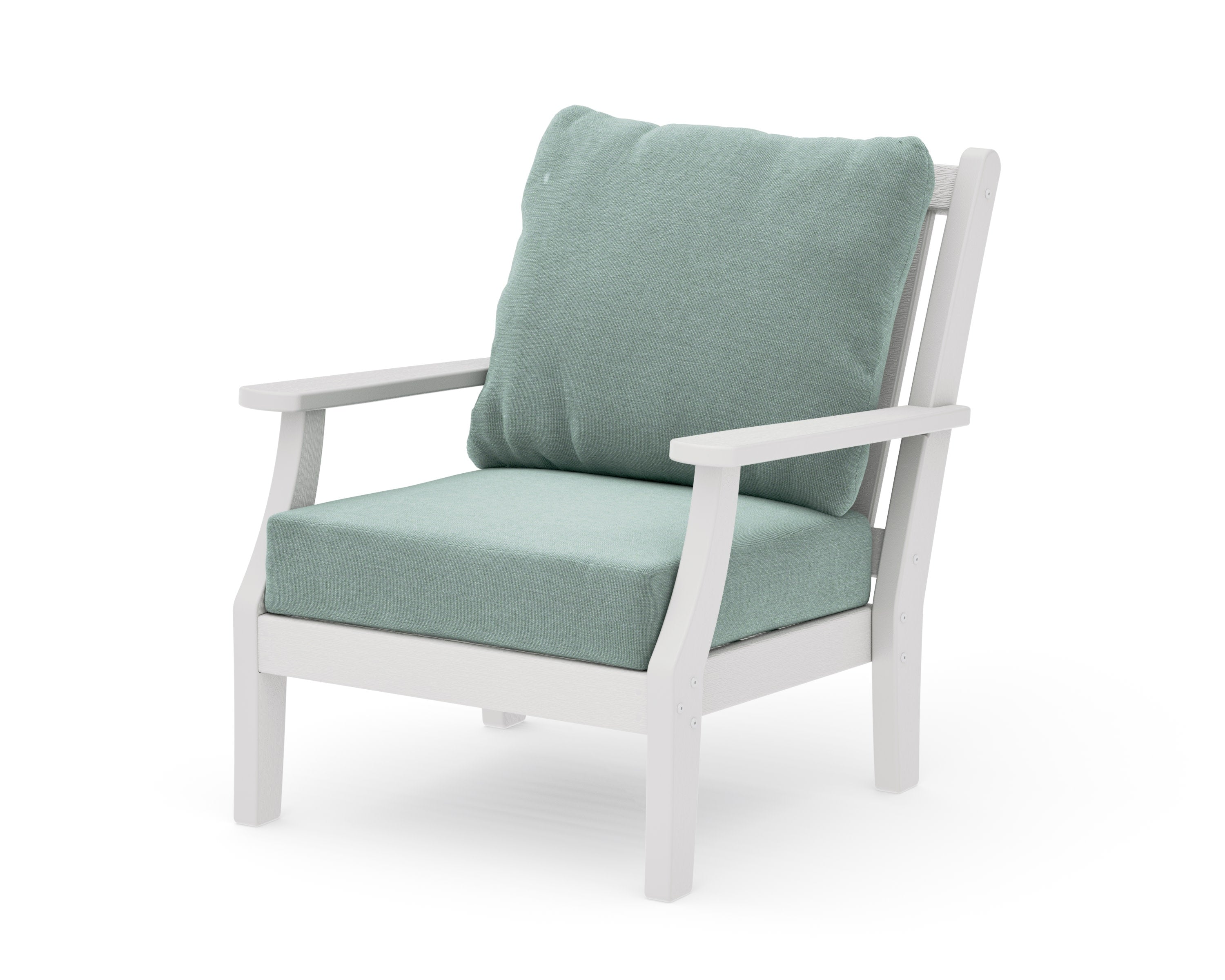 Wovendale Deep Seating Chair in Vintage White / Glacier Spa