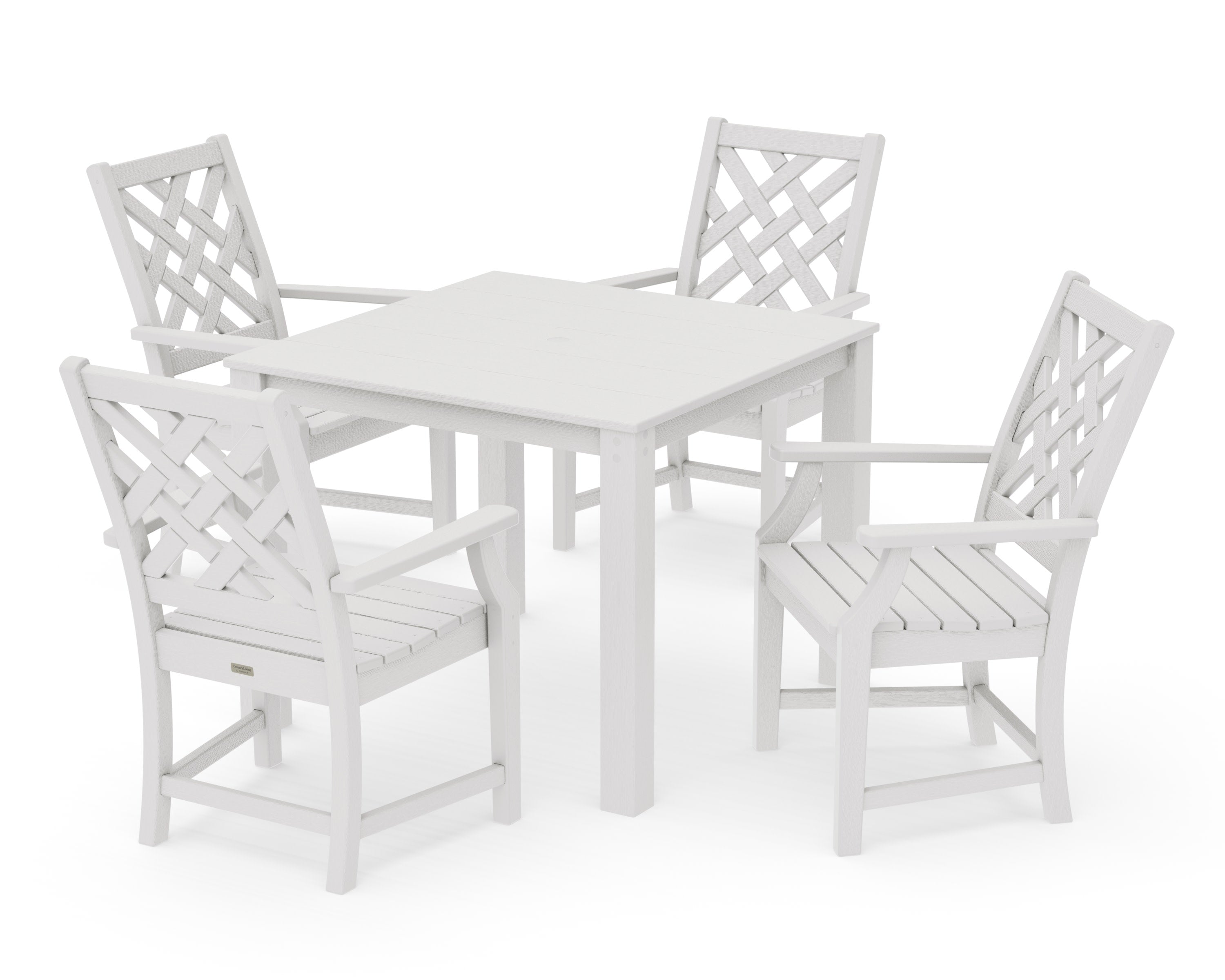 Wovendale 5-Piece Parsons Dining Set in Vintage White